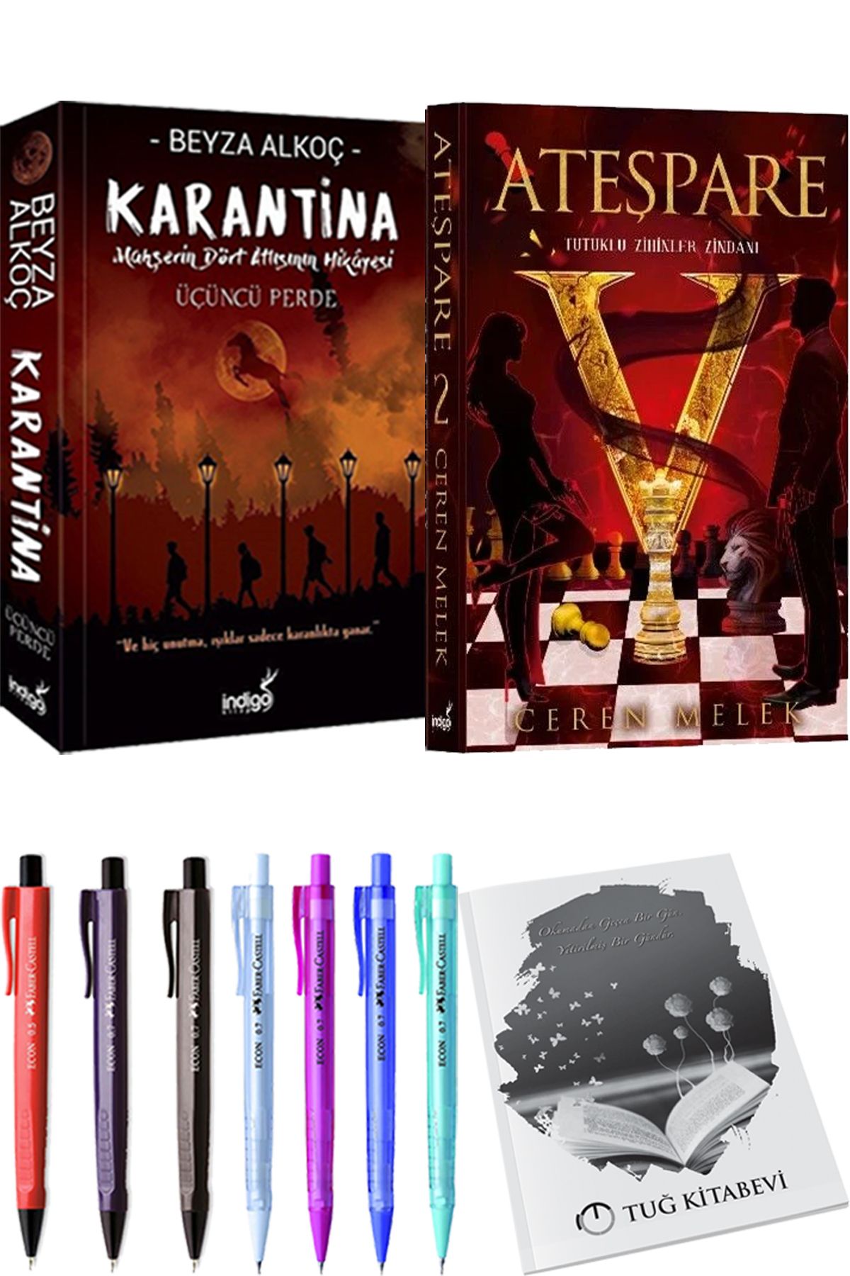 İndigo Kitap Karantina 3 Beyza Alkoç ve Ateşpare 2 Tutuklu Zihinler Zindanı + Hediyeli