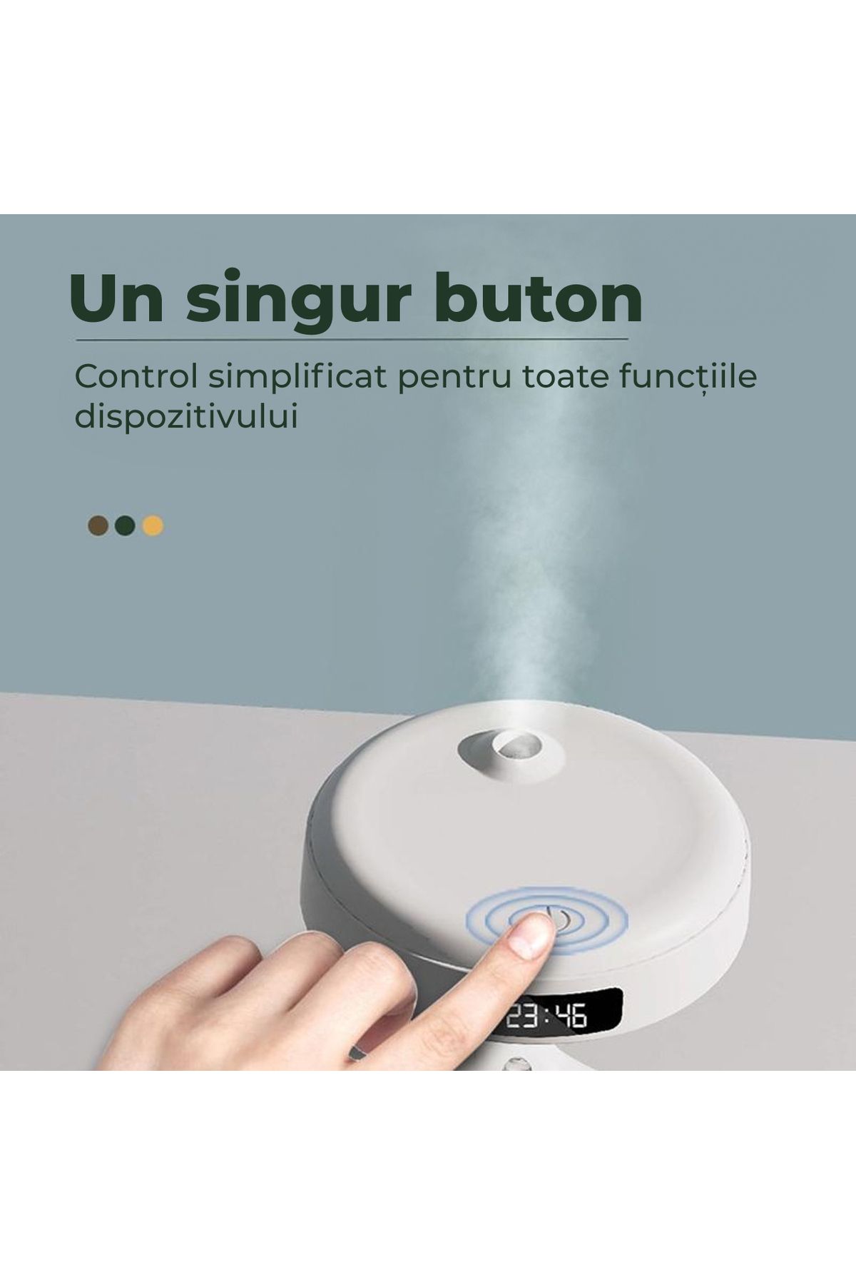 Echo Soul-Difuzor de uleiuri esentiale Echo Soul®, 800 ml pentru casa, lumina led, Anti Gravity Alb 5