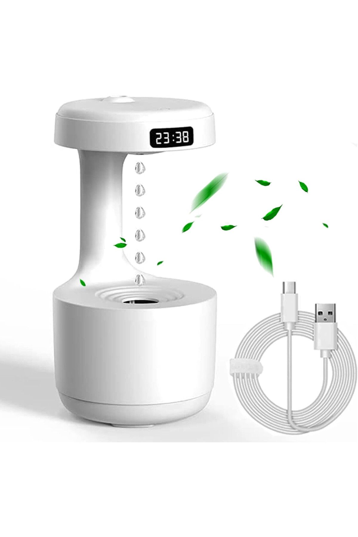 Echo Soul-Difuzor de uleiuri esentiale Echo Soul®, 800 ml pentru casa, lumina led, Anti Gravity Alb 1