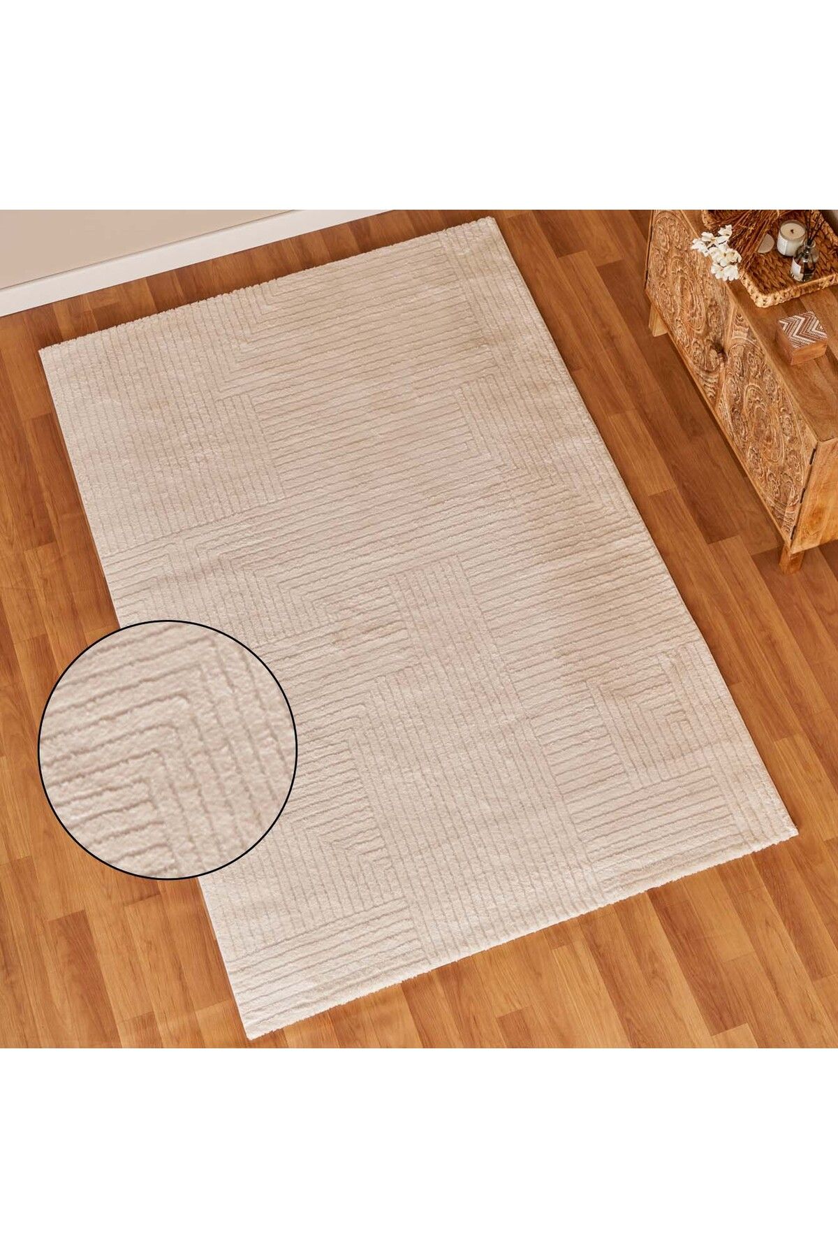Bella Maison Vento Modern Halı Beyaz (200x290 cm)