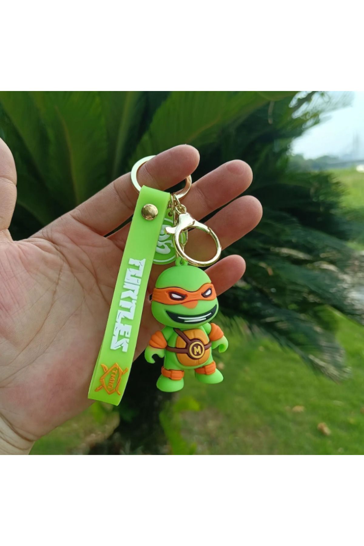 Bizde Ne Yok ki Ninja Kaplumbağalar 3D Küçük Boy A Kalite Anahtarlık Çanta Süsü
