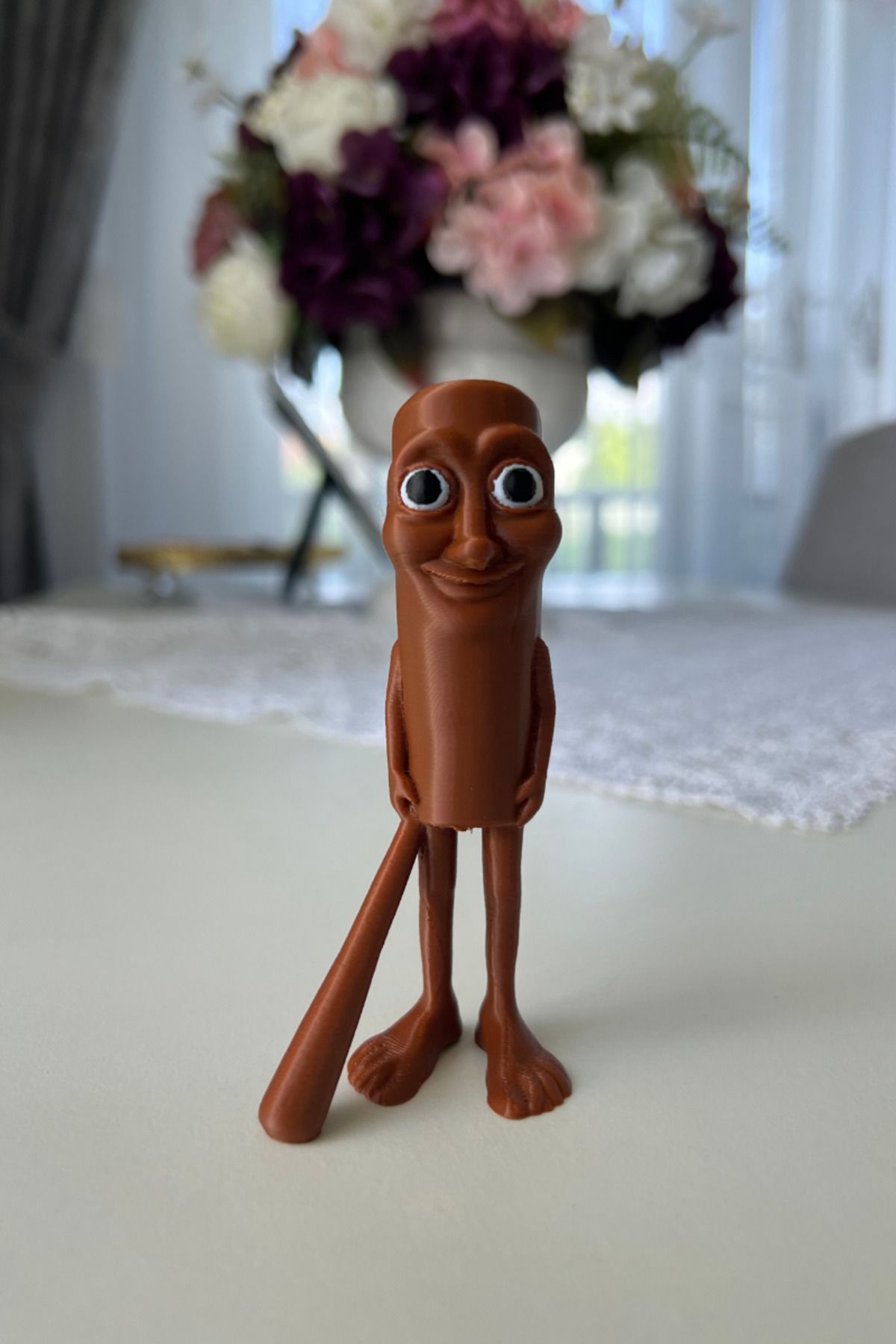 lina hobby Tung Tung Tung Sahur Figürü - Komik Karakter Heykelcik 10cm