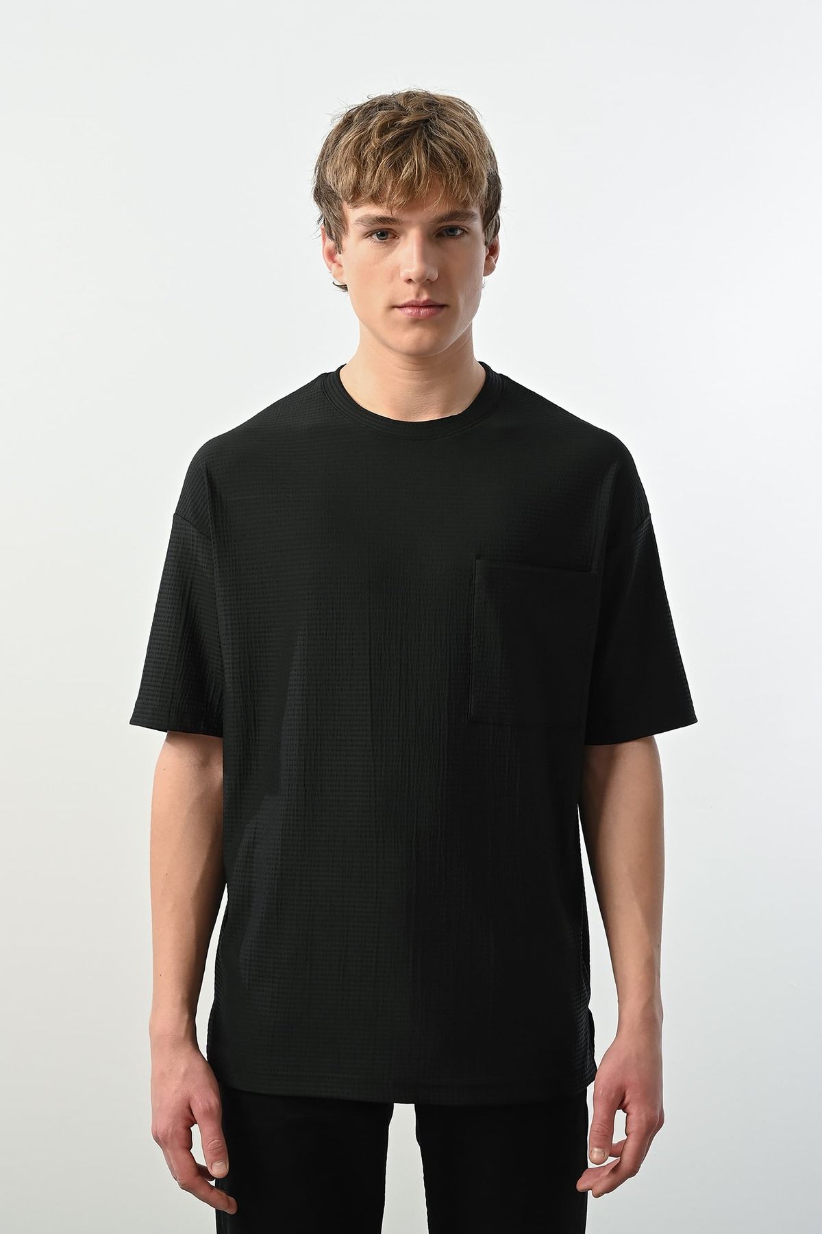 Scornic Ogz Wear Premium Gofre Full Likra Kumaş Oversize Cepli Tişört