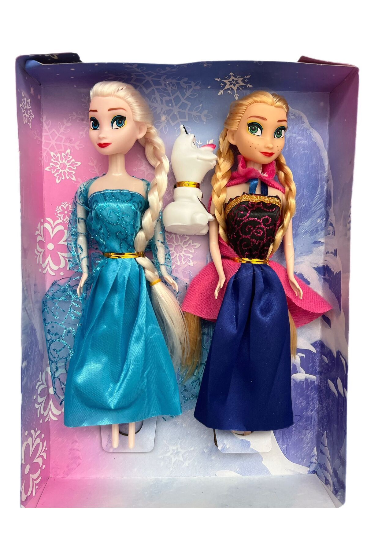alpmodel Karlar Ülkesi Elsa ve Anna Olaf 3 Lü Set 28 Cm
