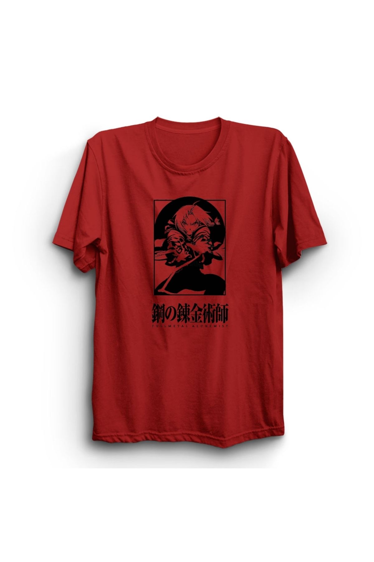 The Fame Fullmetal Alchemist, Sup, Anime Manga Baskılı, Unisex, %100 Pamuk Siyah Tişört