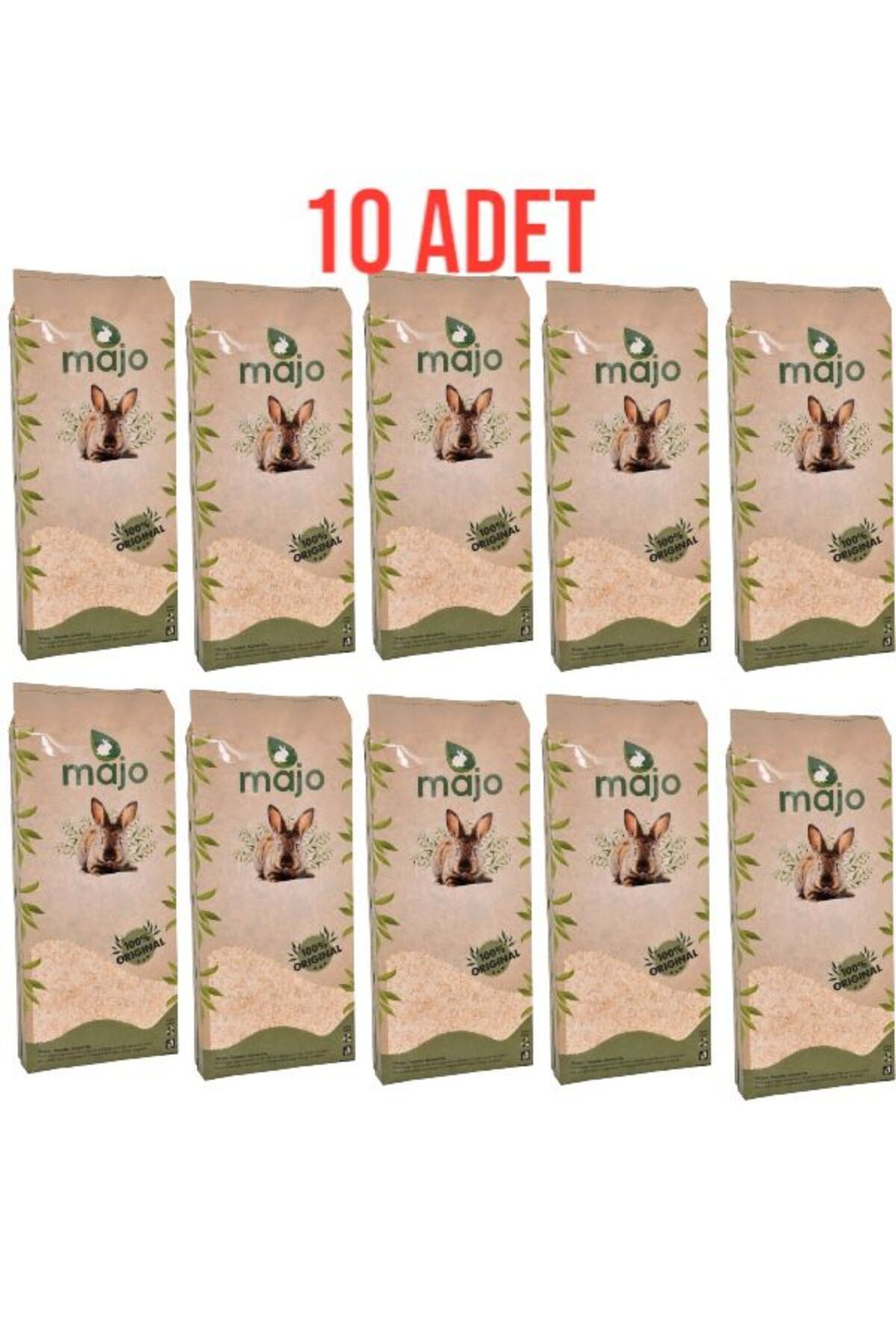 Majo Tavşan Hamster Ginepig Ve Kemirgen Tozsuz Çam Talaşı 10 Adet 15lt Sıkıştırılmış Paket