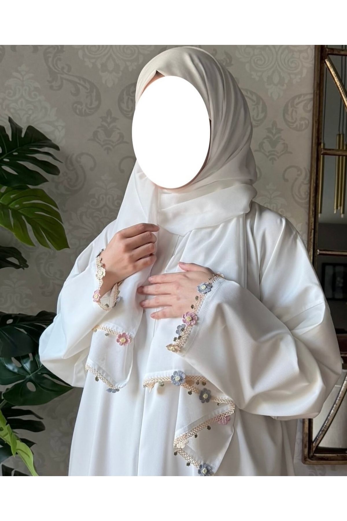 Nimet Abla Butik El işlemeli namaz elbise takımı