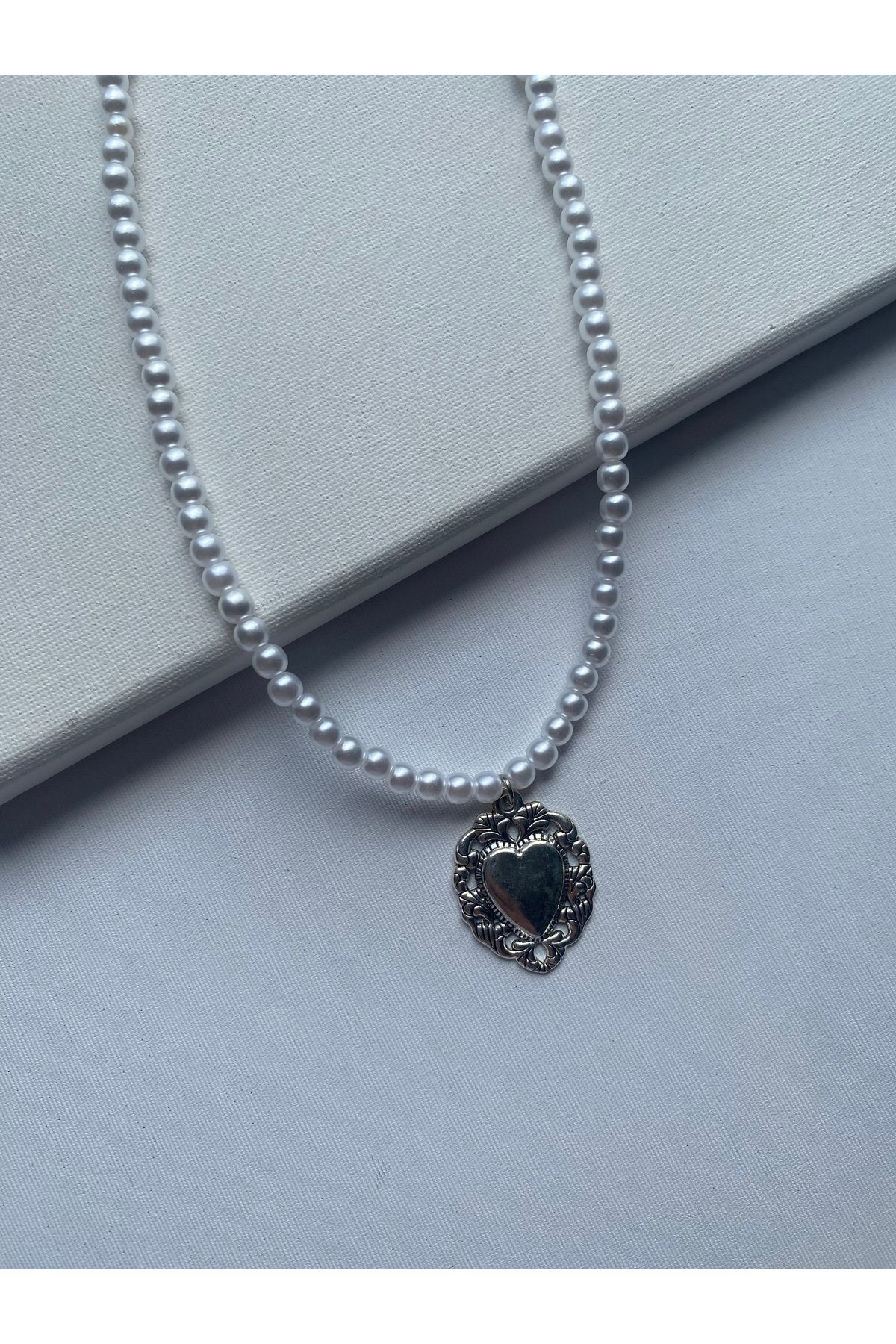 COLLECTİON Kalp figürlü inci kolye