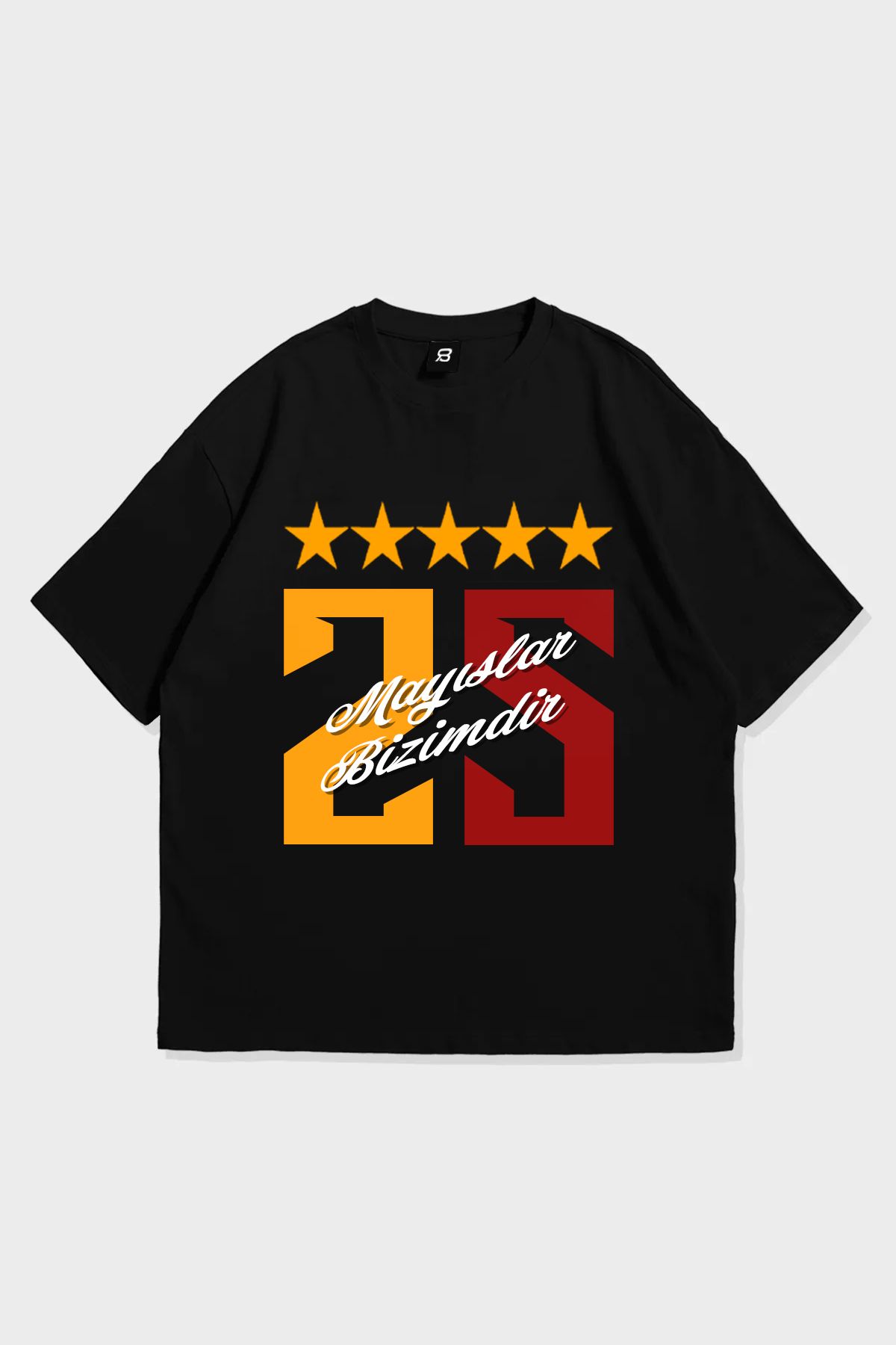 3 ROPE Unisex GALA 25. Şampiyonluk 5 Yıldız Özel Mayıslar Bizim Oversize T-Shirt Tişört