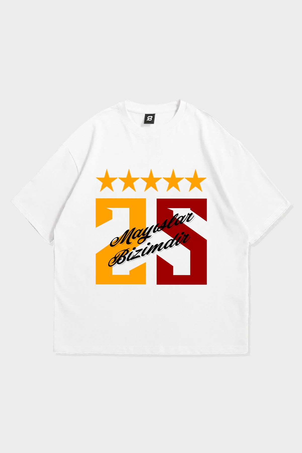 3 ROPE Unisex GALA 25. Şampiyonluk 5 Yıldız Özel Mayıslar Bizim Oversize T-Shirt Tişört
