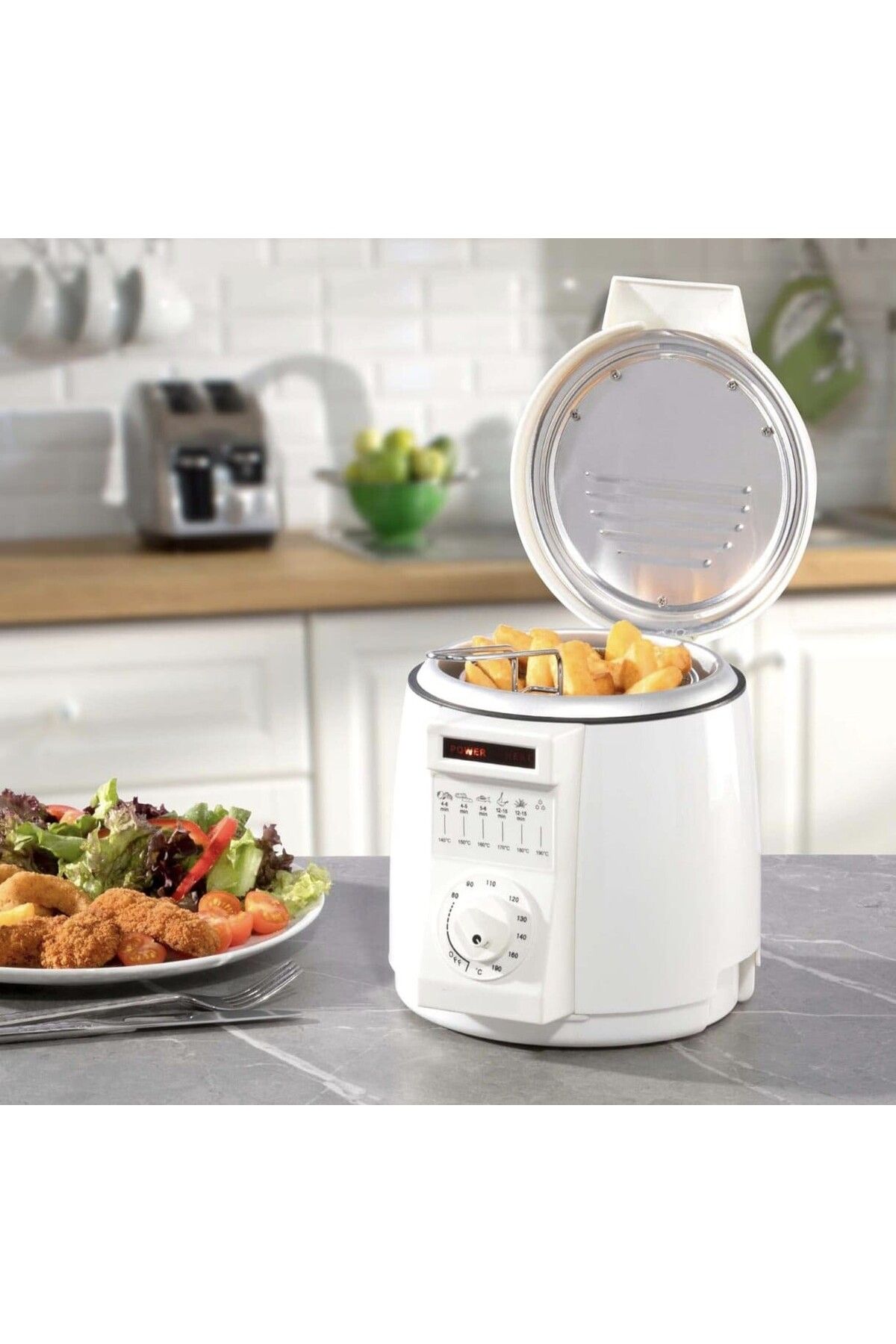 Nova-Compact Deep Fryer 1L, 900W, Temp Control 80–190°C, Non-Stick Pot, LED Display, for Small Kitchens 5