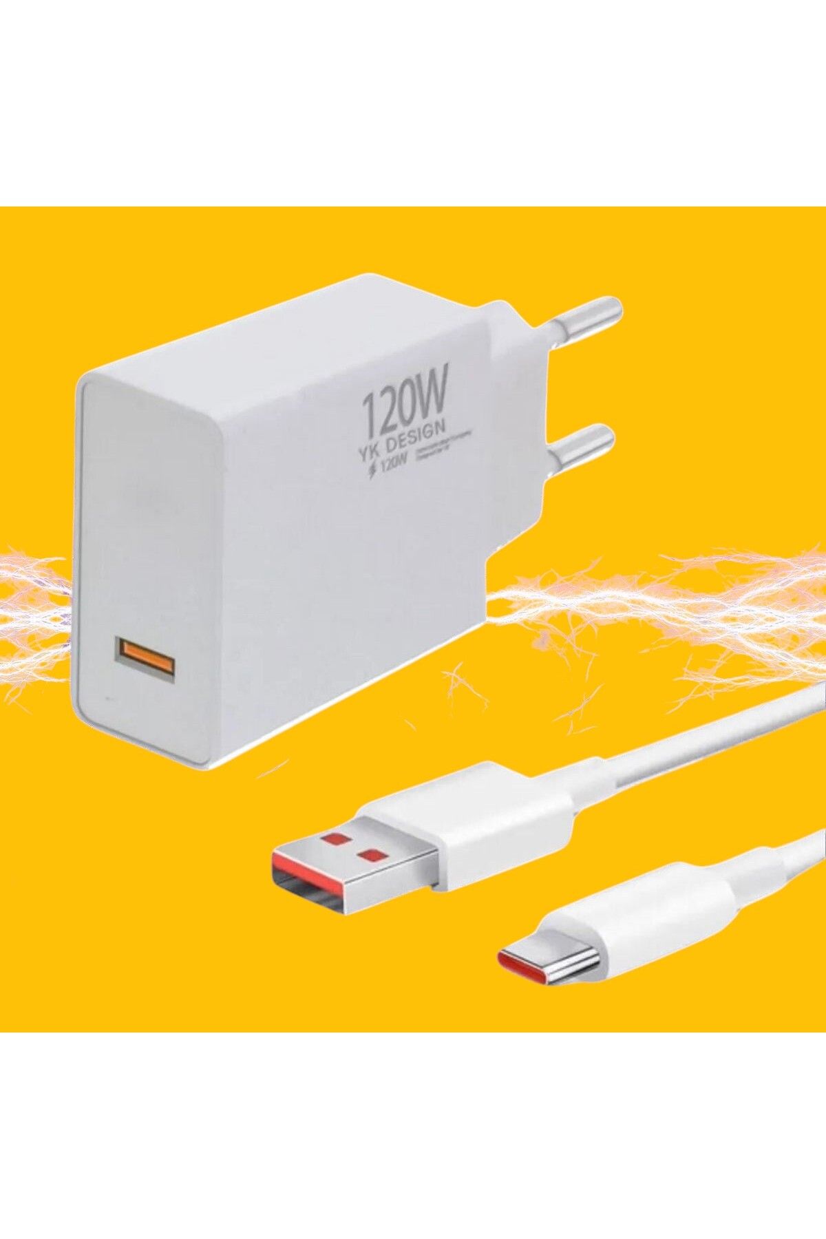 PratikAI 120W USB Hızlı Type-C Kablolu Şarj Aleti | Güçlü & Güvenli