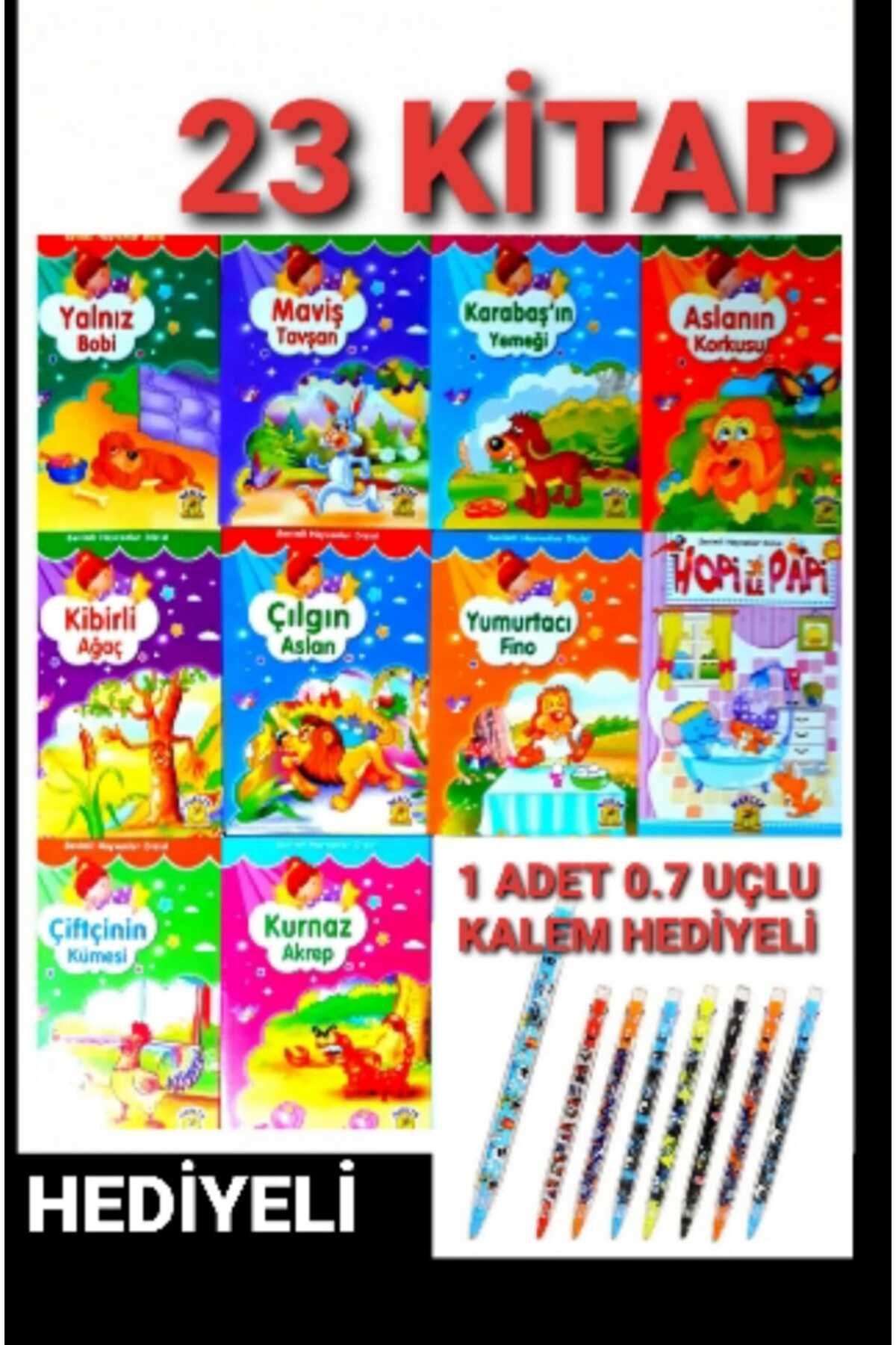 yuka yayıncılık HEDİYELİ 1 SINIFLAR İÇİN Hayvanları Tanıyalım 23 Kitap HİKAYE SETİ UÇ'LU KALEM 0,7