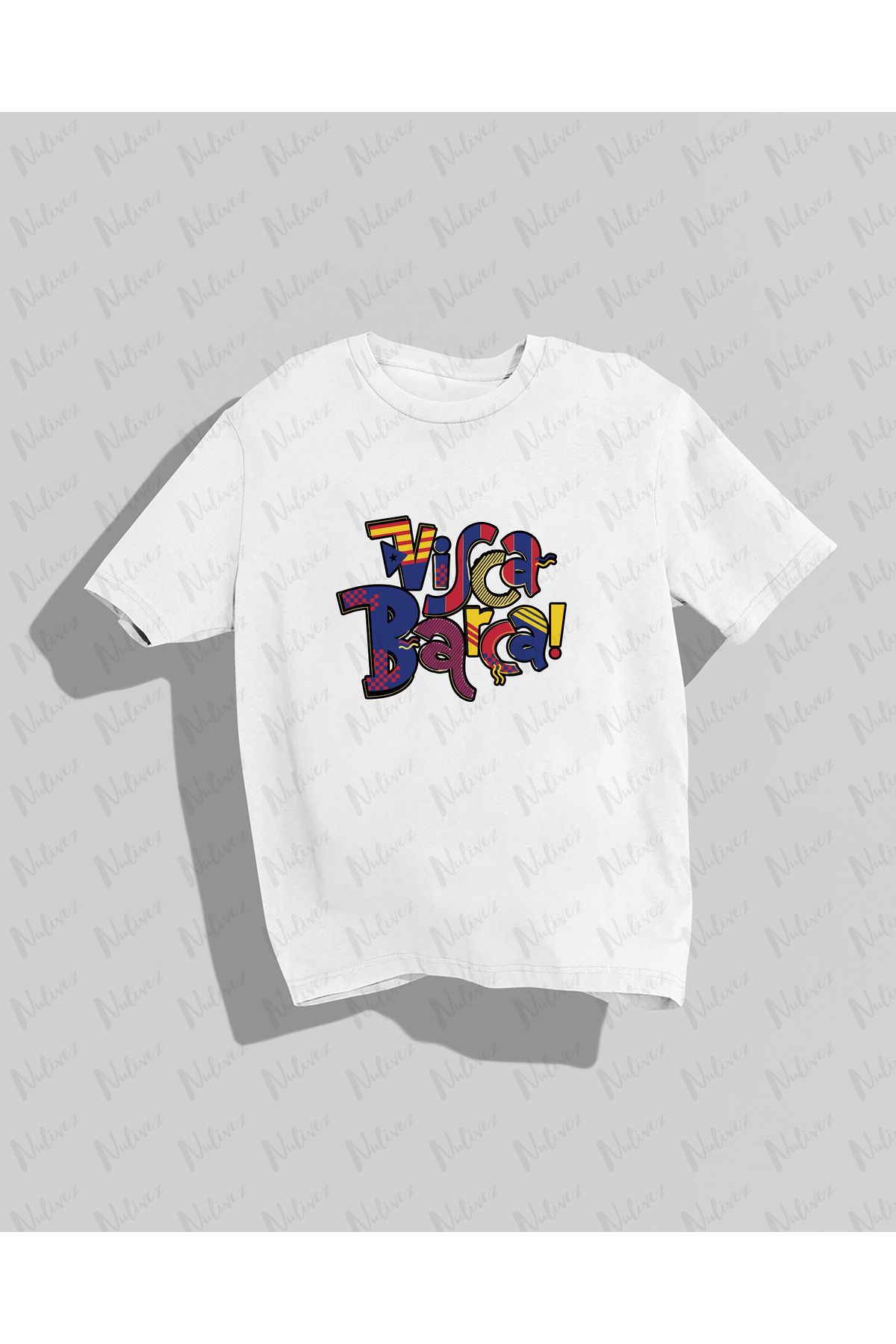 Nulivez Barcelona Tasarımı Baskılı Yüksek Kalite Kompakt Unisex Oversize T-Shirt