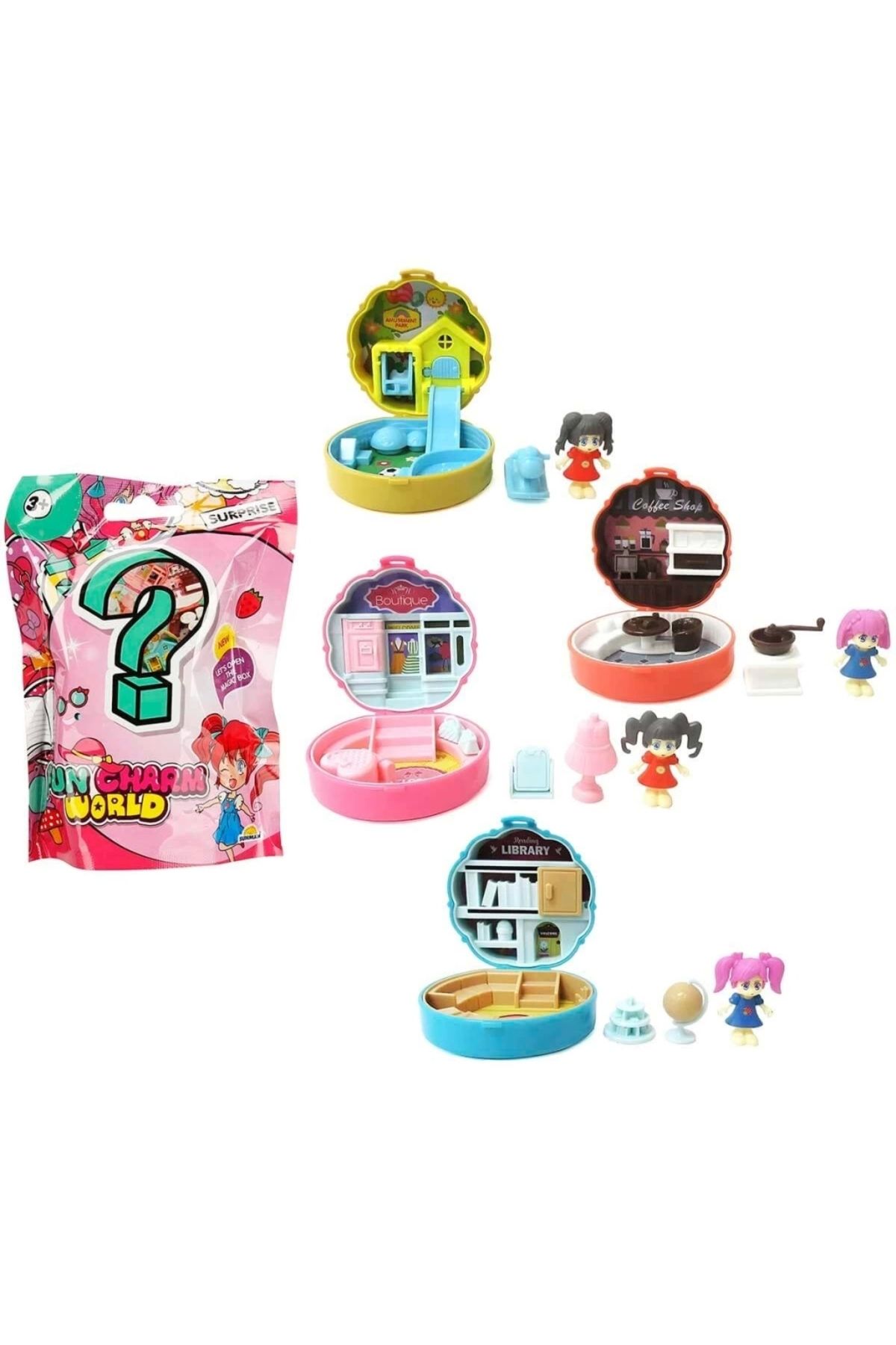 Eng Nessiworld Taşınabilir Dollhouse Mini Figür Sürpriz Paket
