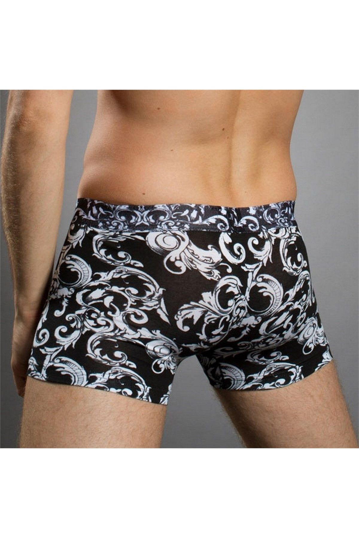 GiyimCity Erkek Rococo Desenli Boxer