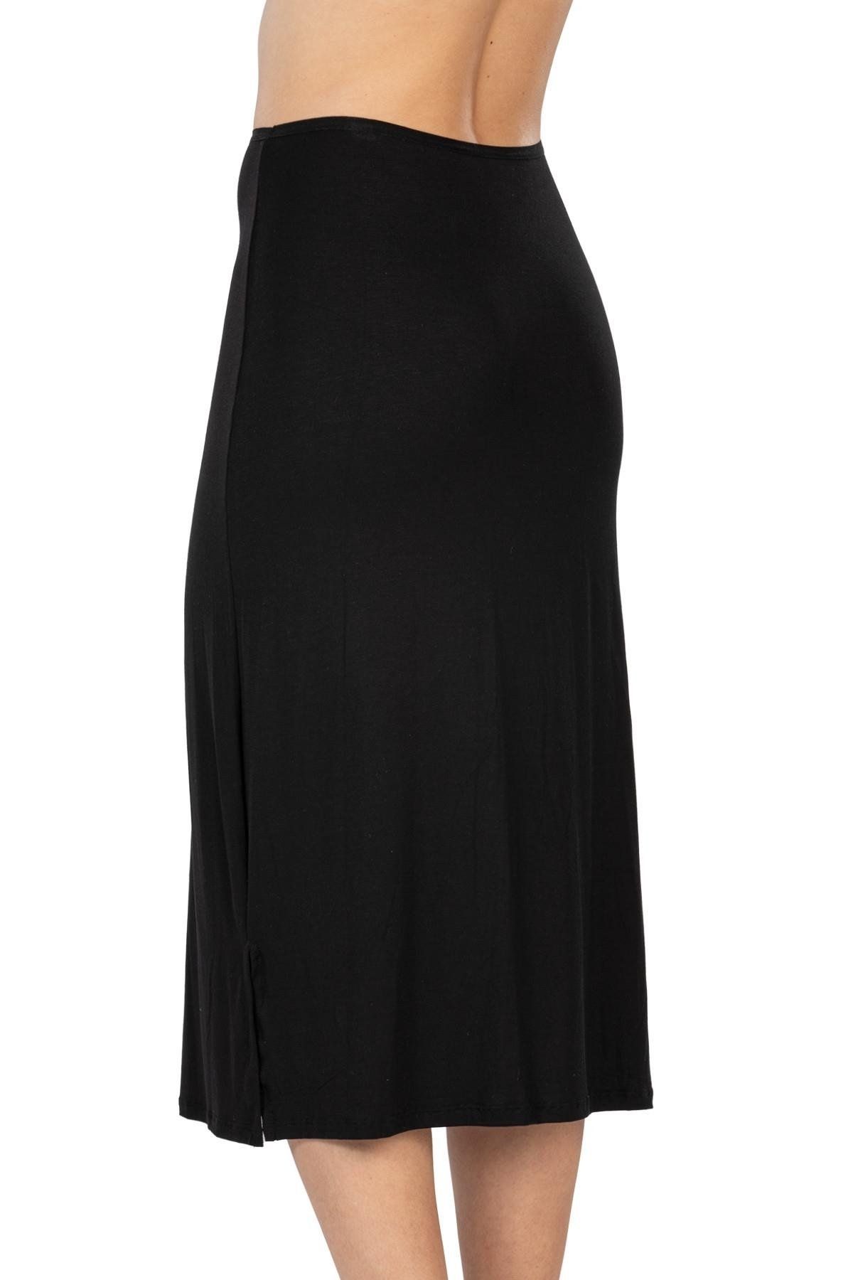 GiyimCity SİYAH Cotton Uzun Jupon