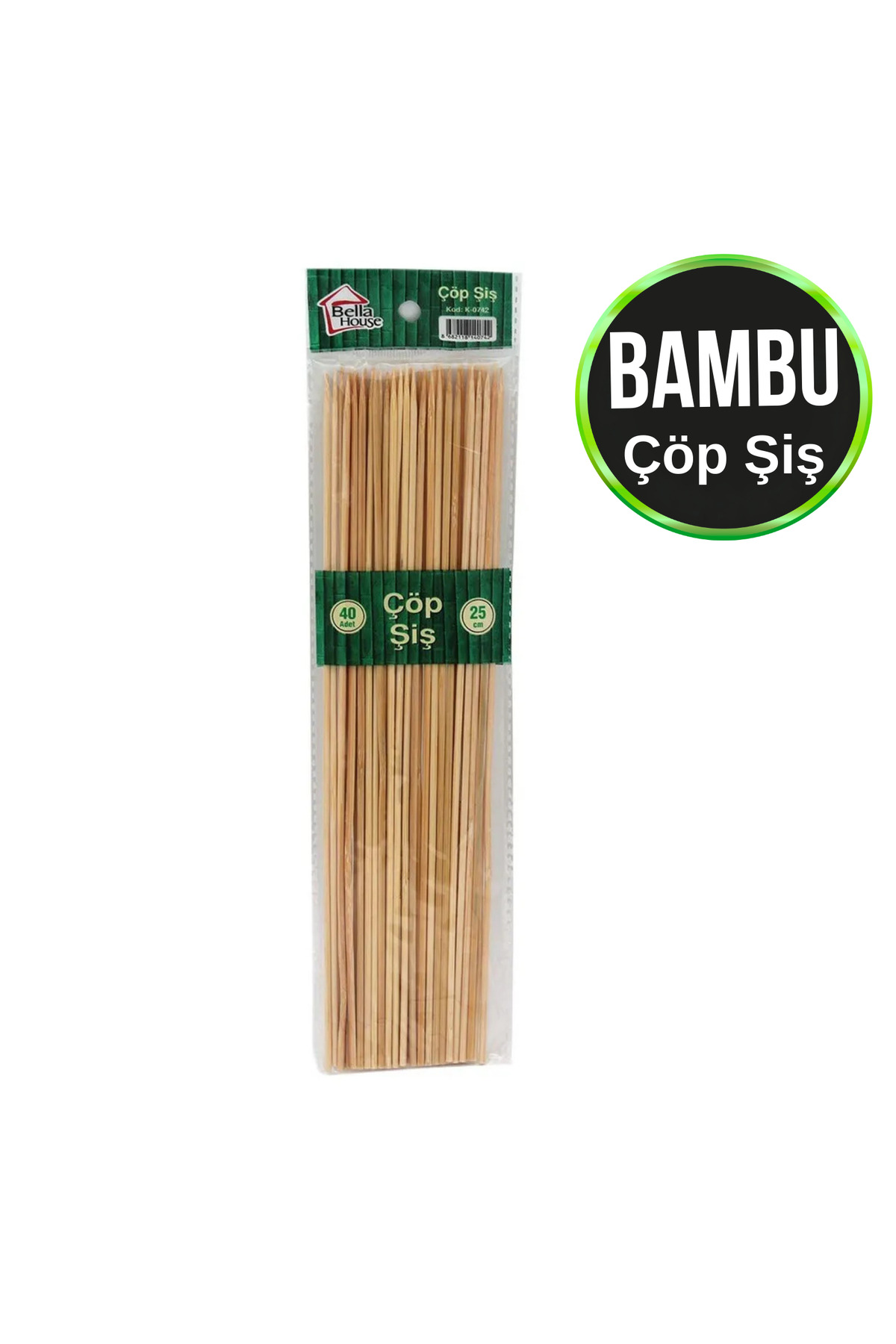 Bambu Çöp Şiş 25cm 40'lı