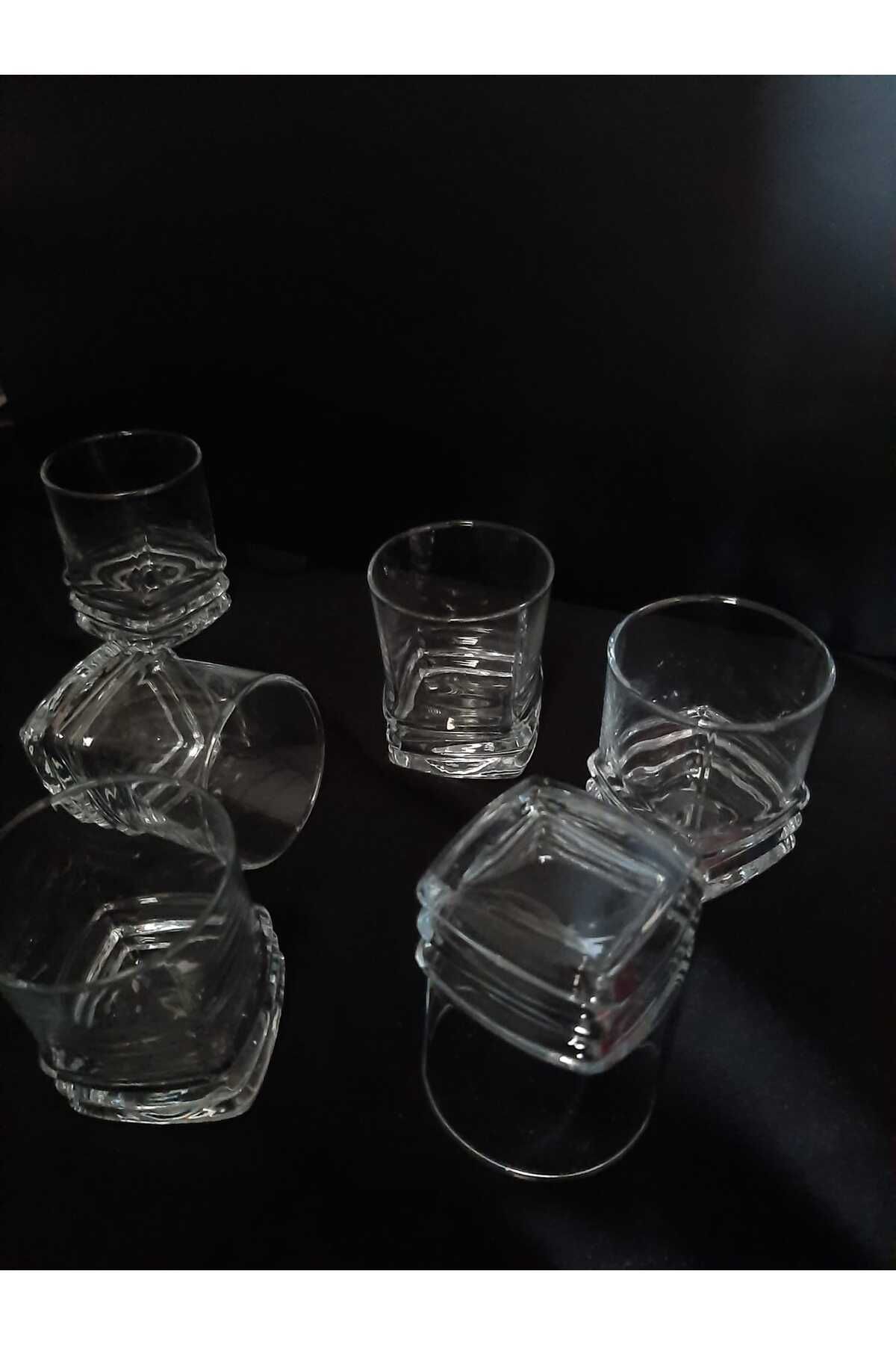 TEZPAZAR Premium 6 Adet Mini Shot Bardağı Hacim 60 ml Likör Şat Bardağı Cam Bardak Yükseklik 6 cm