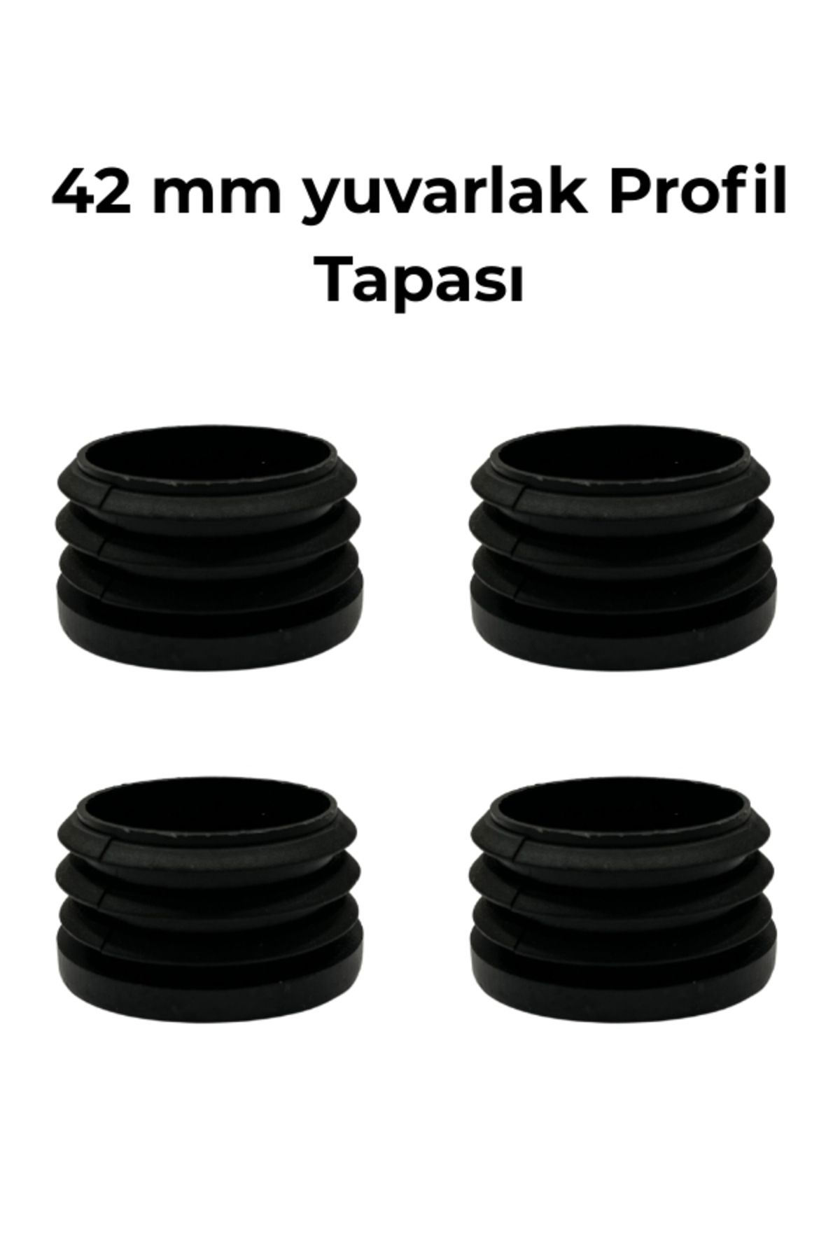 Hobbi 42 mm İç Yuvarlak Tapa Sehpa Sandalye Masa İçe Geçme Profil Boru Tapası (4 Adet)