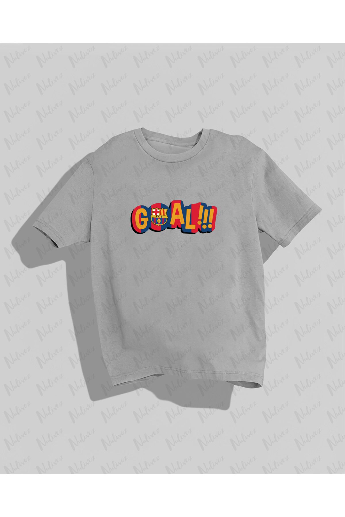 Nulivez Barcelona Tasarımı Baskılı Yüksek Kalite Kompakt Unisex Oversize T-Shirt