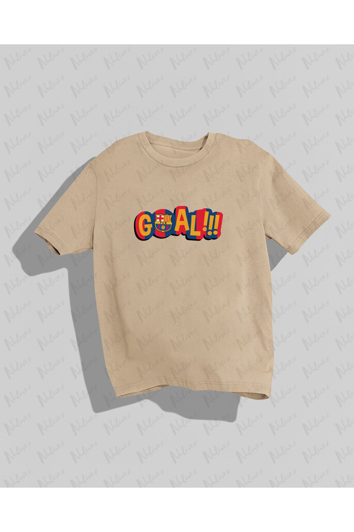 Nulivez Barcelona Tasarımı Baskılı Yüksek Kalite Kompakt Unisex Oversize T-Shirt
