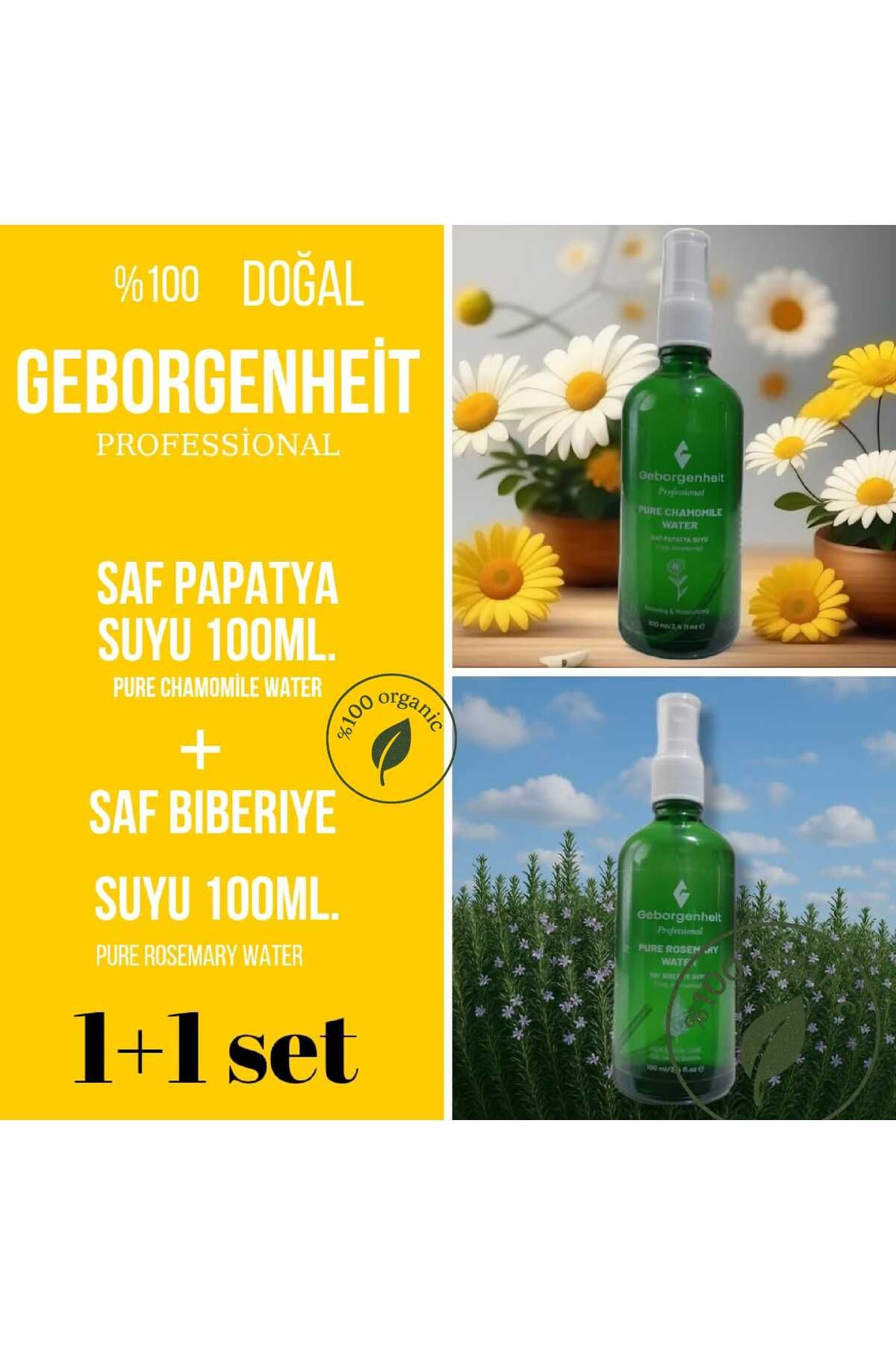 geborgenheit Biberiye Suyu 100 ml. Saç Toniği + Papatya Suyu 100 ml. Saç Toniği 2 Li Set