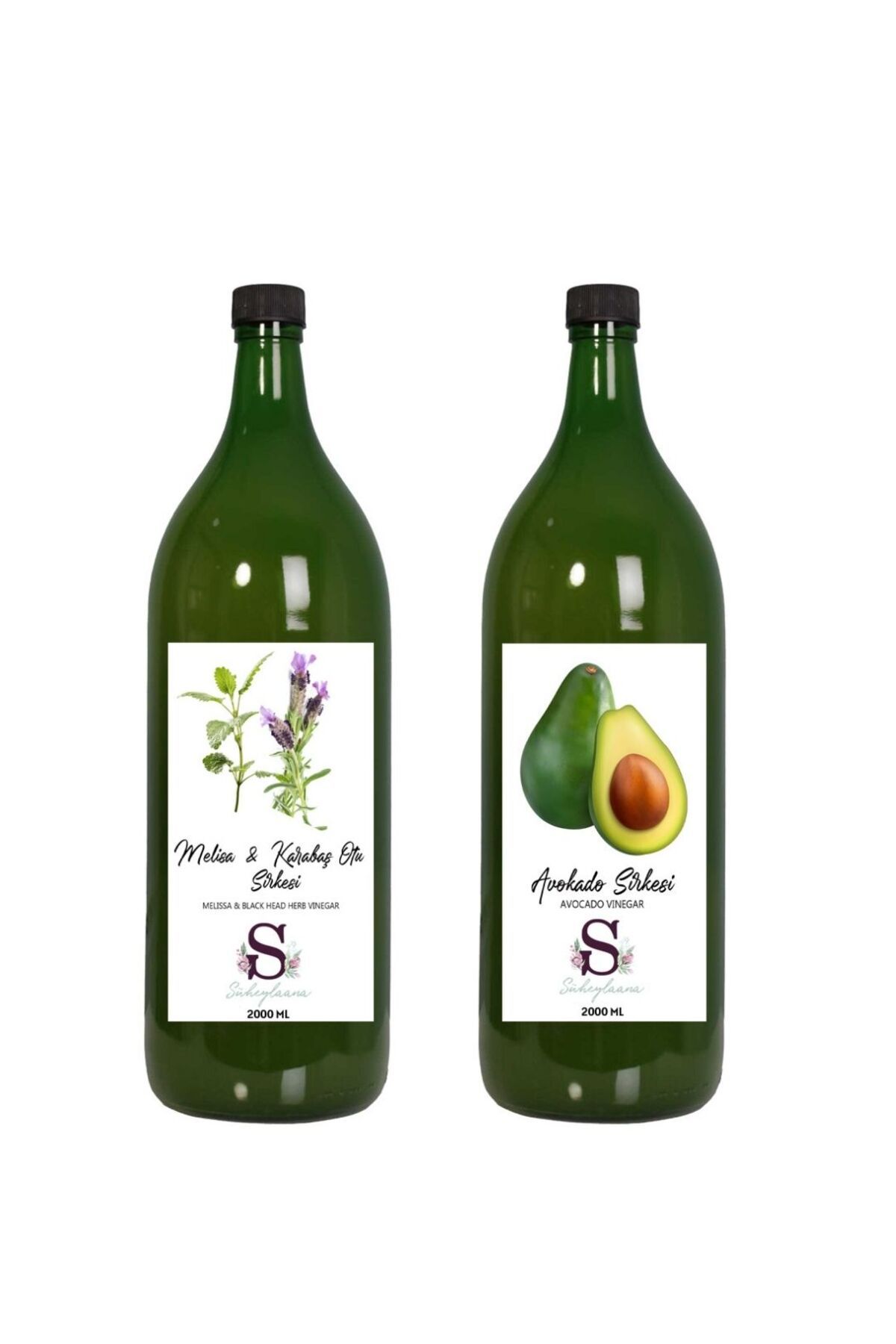 Süheylaana Doğal Melisa & Karabaş Sirkesi 2000 Ml - Doğal Avokado Sirkesi 2000 Ml