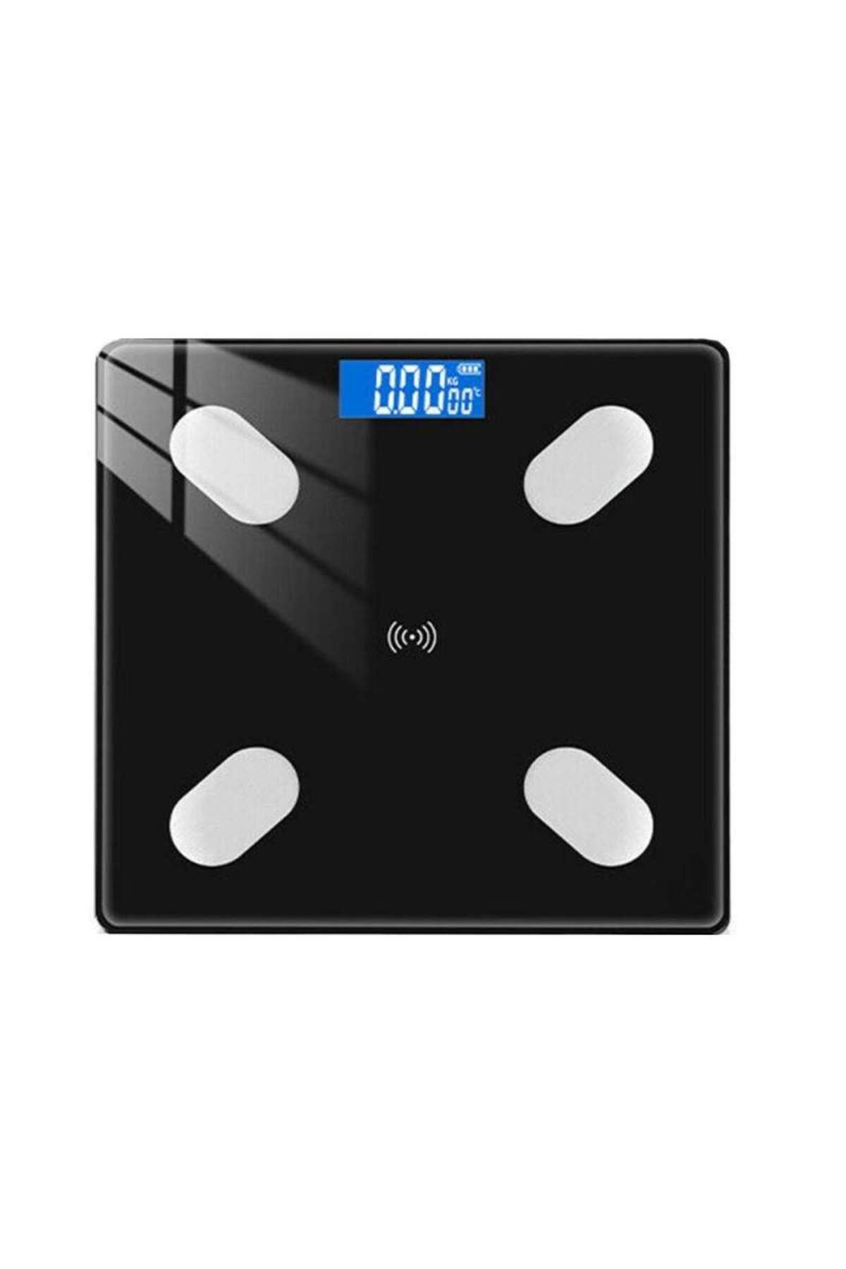 SIKS-Cântar digital inteligent pentru baie, conexiune Bluetooth, afișaj LCD, greutate maximă 180 kg, negru 2