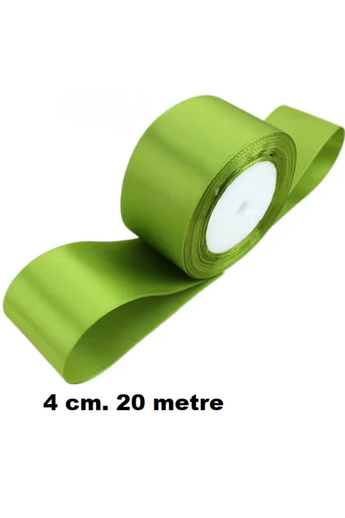 serap çiçekçilik 4 CM 20 METRE YEŞİL SATEN KURDELE