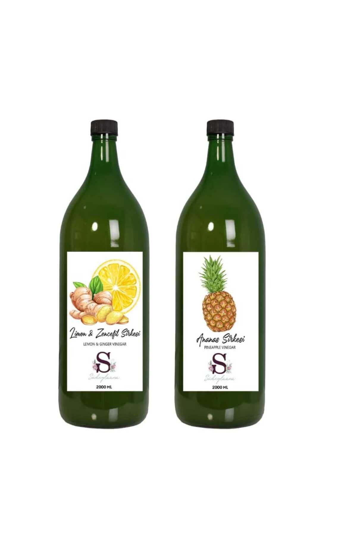 Süheylaana Doğal Limon & Zencefil Sirkesi 2000 Ml - Doğal Ananas Sirkesi 2000 Ml