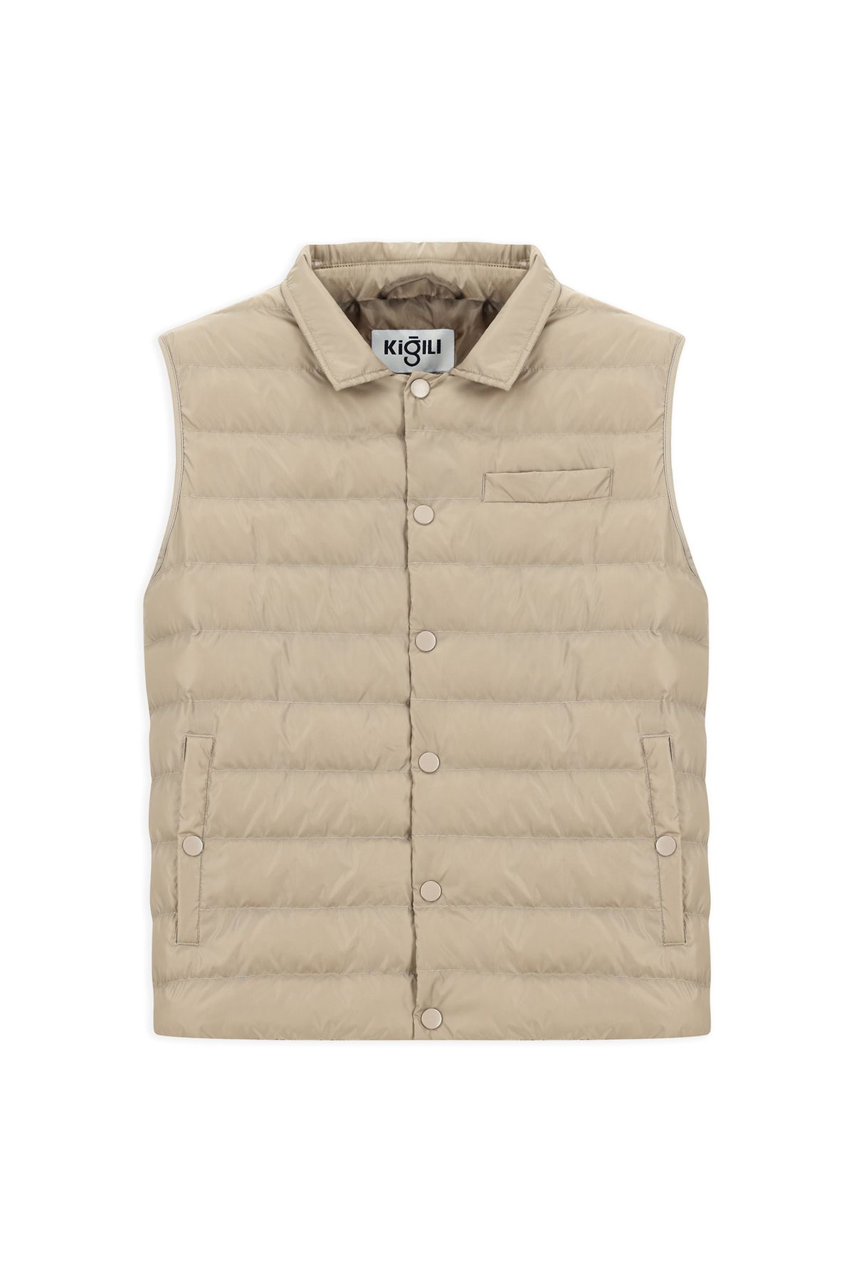 Kiğılı Regular Fit Düz Bonded Yelek