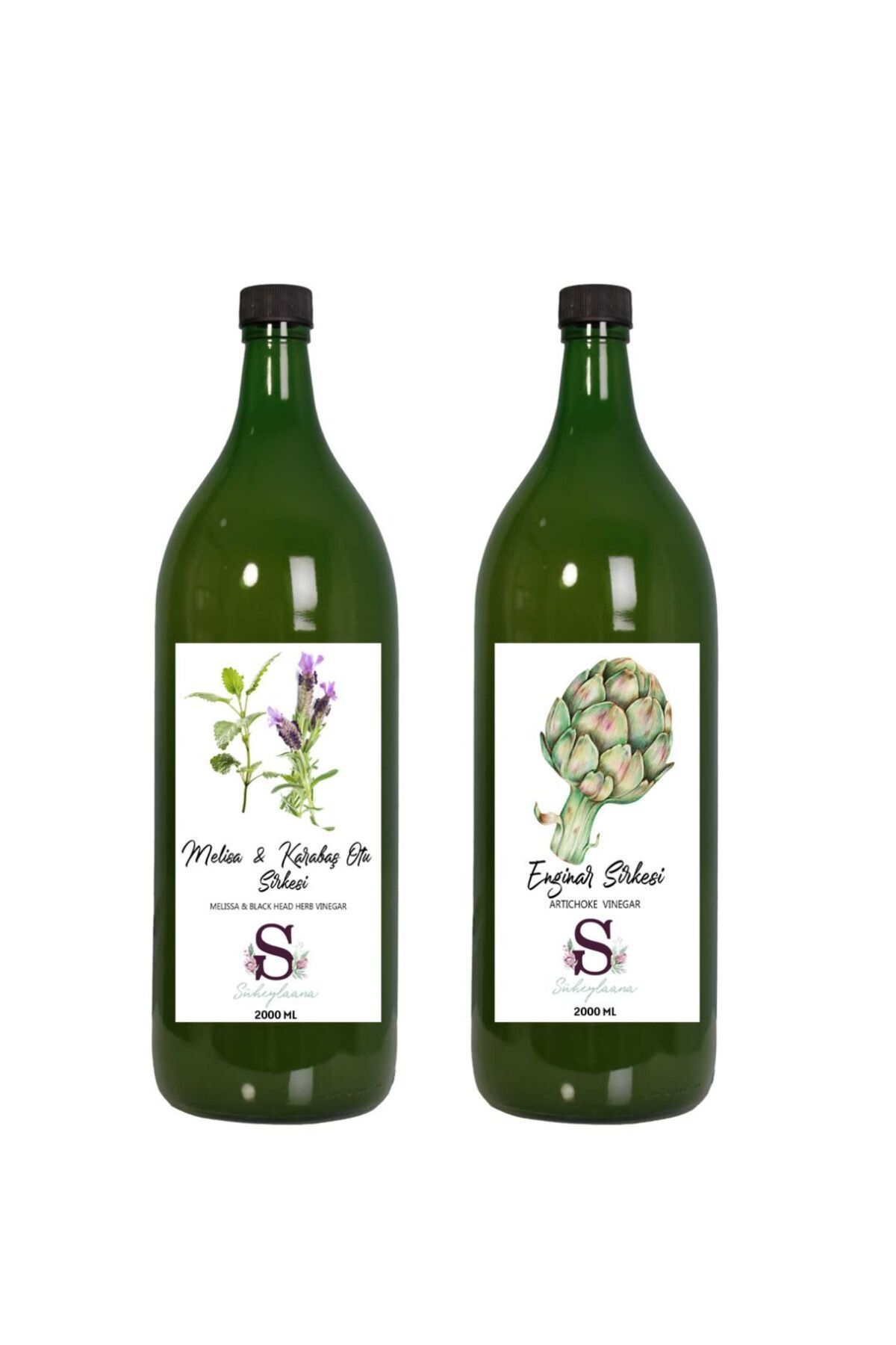 Süheylaana Doğal Melisa & Karabaş Sirkesi 2000 Ml - Doğal Enginar Sirkesi 2000 Ml