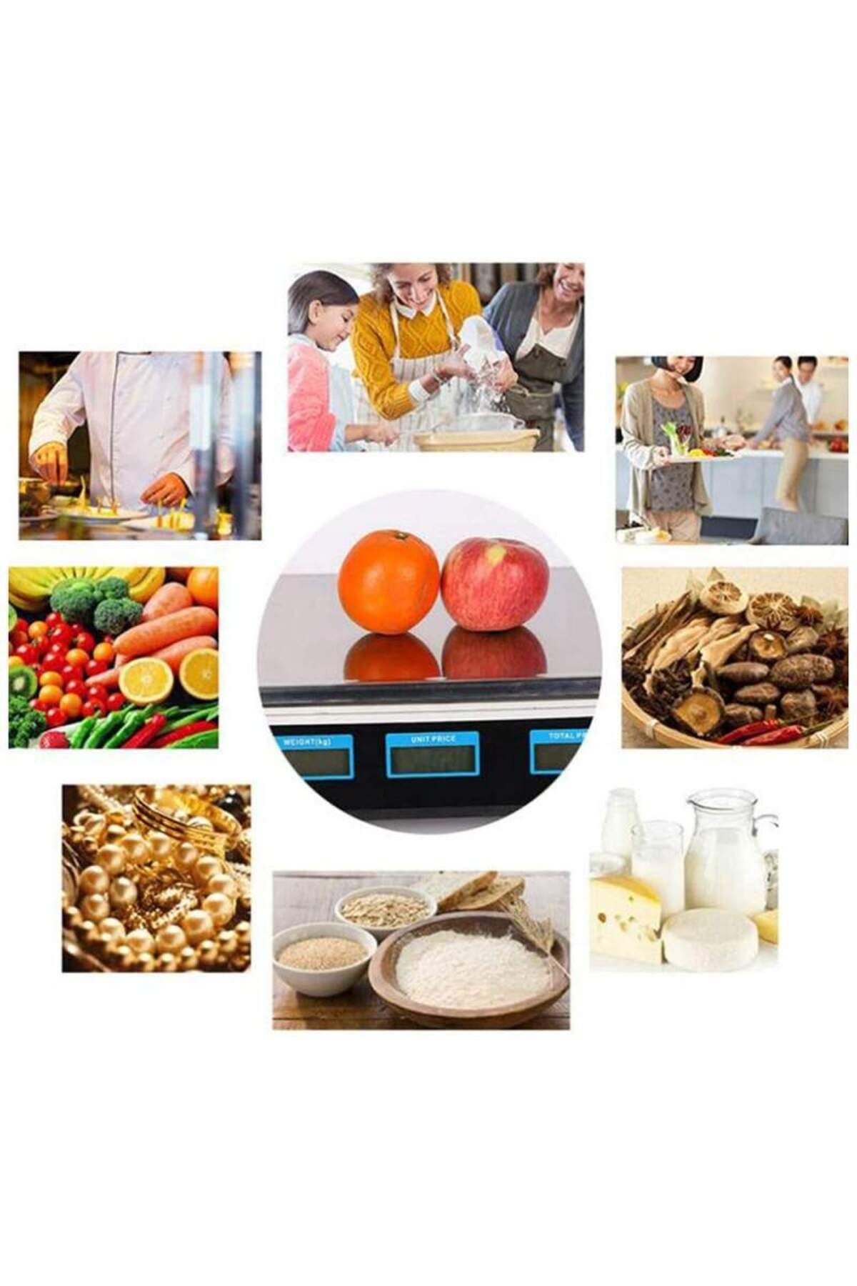 SIKS-Commercial Electronic Scale, Max Weighing 40 Kg, Memory Function, Double Illuminated Display 3