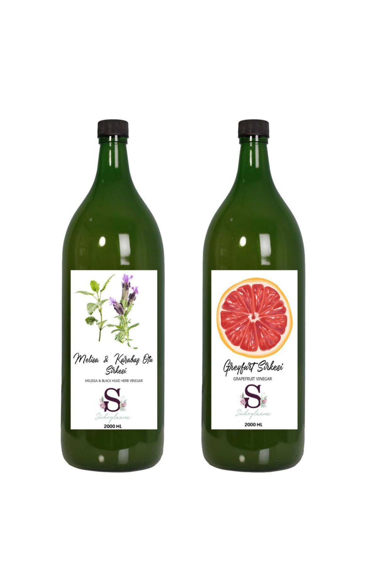 Süheylaana Doğal Melisa & Karabaş Sirkesi 2000 Ml - Doğal Greyfurt Sirkesi 2000 Ml