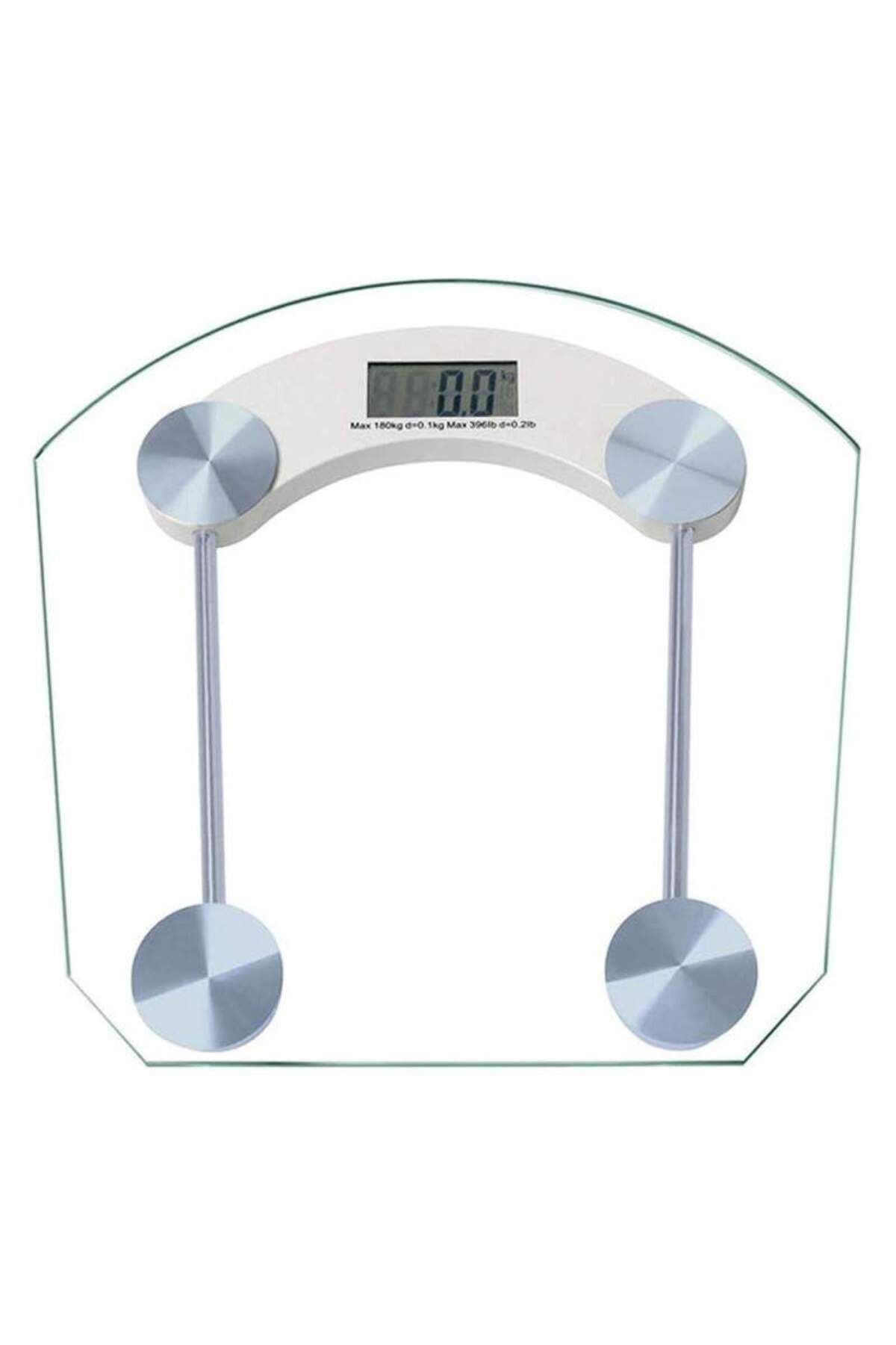 BEŞİKSAN Cântar Electronic Corporal Siks, Afișaj Digital, Greutate Maximă Suportată 180 Kg, Sticlă, Transparent - One Size