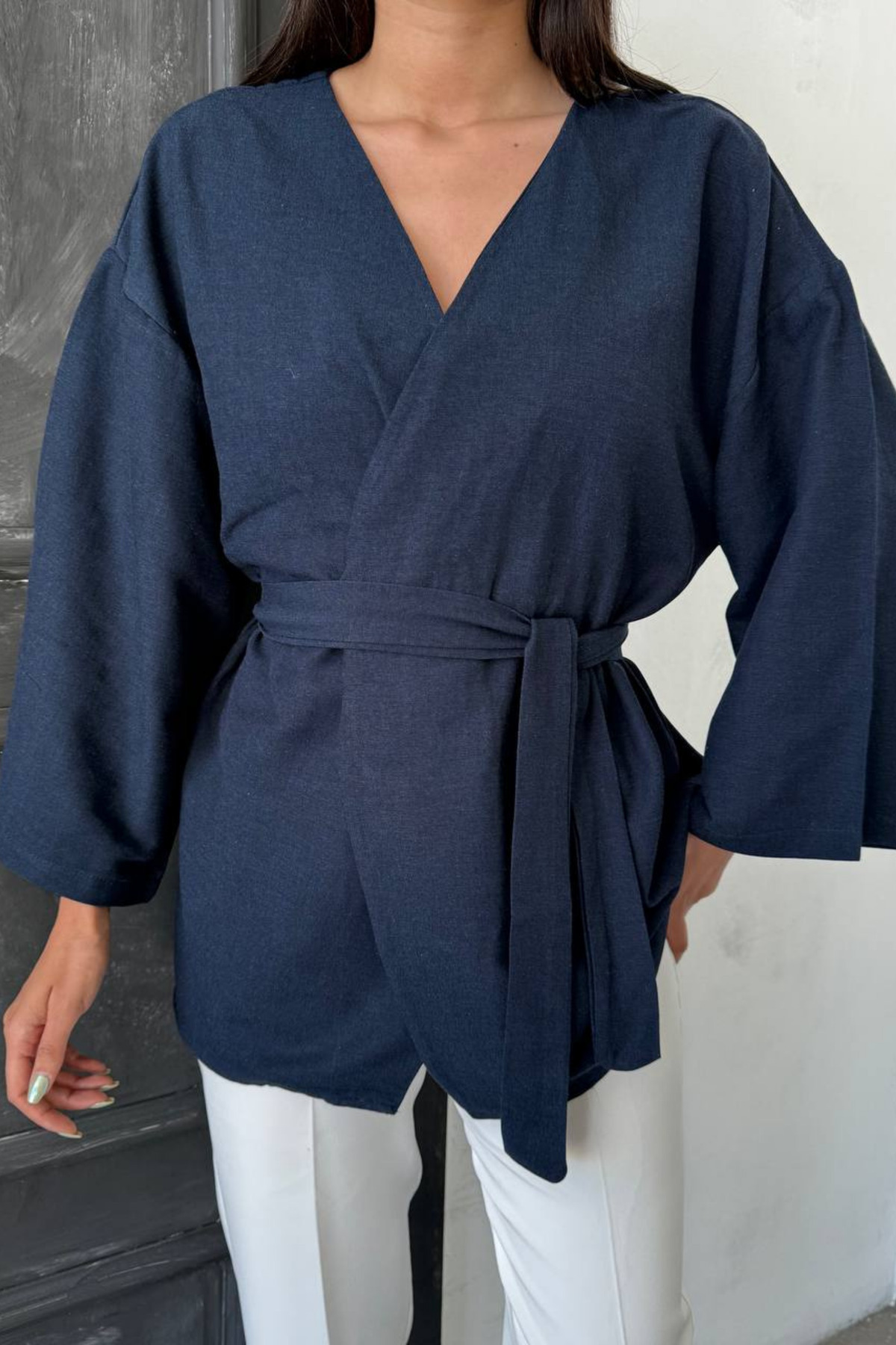 oshebu-Damen-Kimono mit Gürtel 4