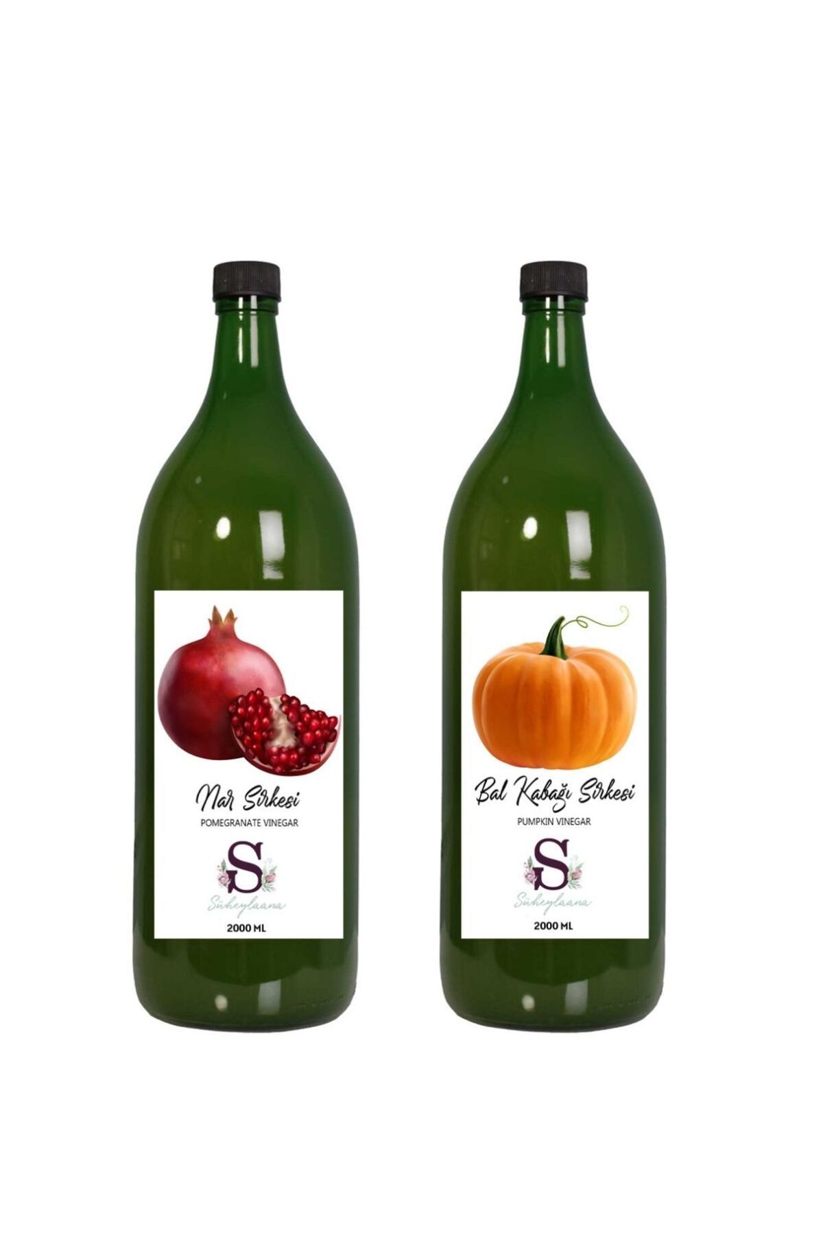 Süheylaana Doğal Nar Sirkesi 2000 Ml - Doğal Bal Kabağı Sirkesi 2000 Ml
