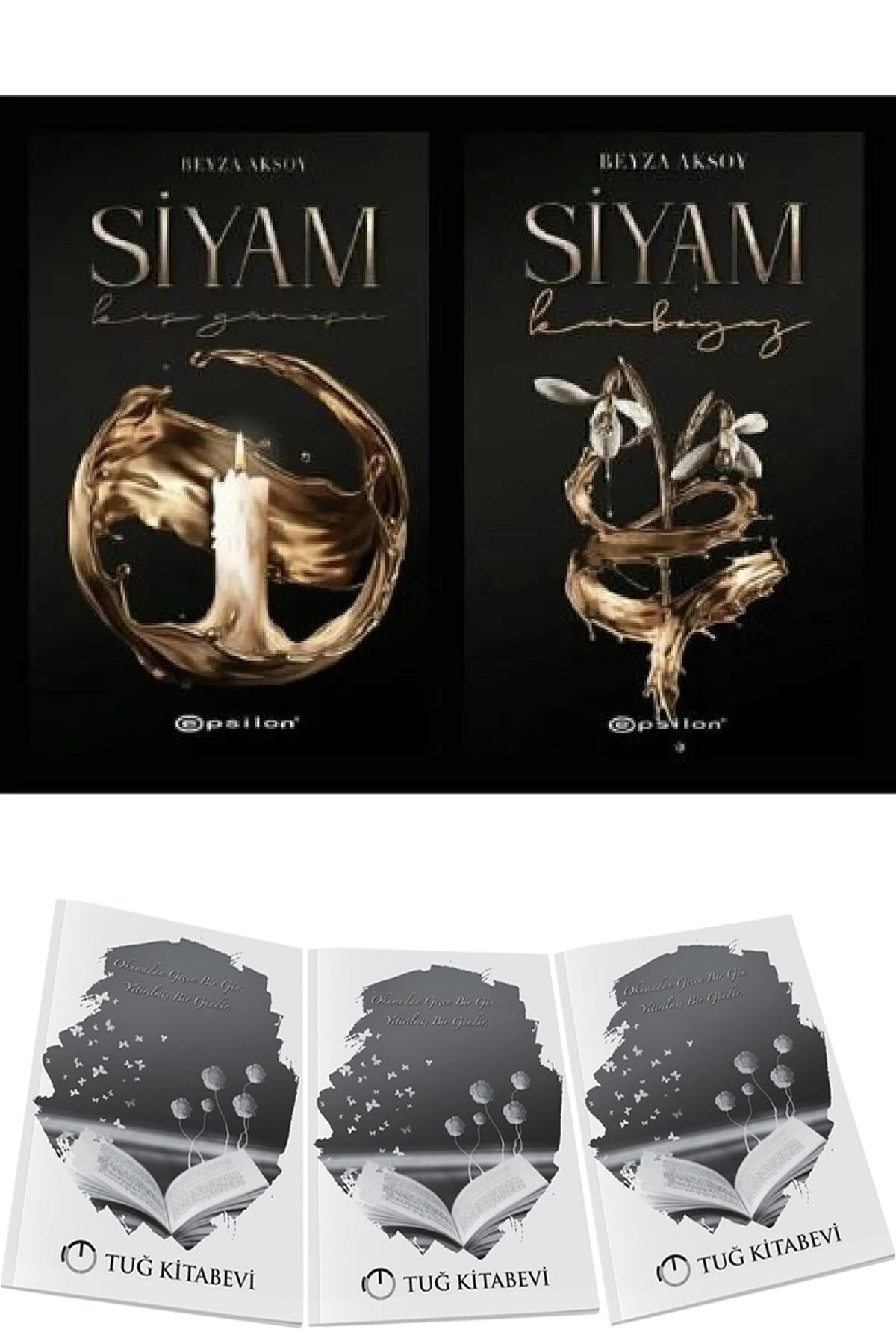 Epsilon Yayınevi Siyam 1 Kış Güneşi Siyam 2 Kanbeyaz Beyza Aksoy 2 Kitap + Hediyeli