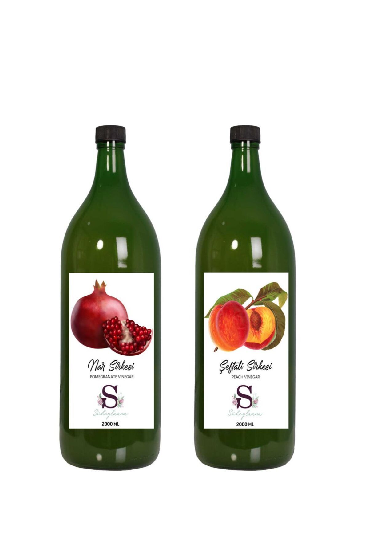 Süheylaana Doğal Nar Sirkesi 2000 Ml - Doğal Şeftali Sirkesi 2000 Ml