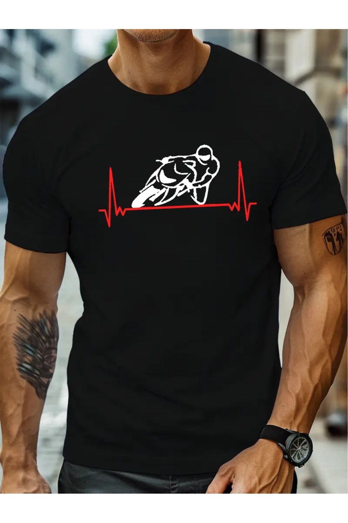 Racıng Yarış Ritim Temalı Racing Tasarım RACING %100 Pamuklu Premium T-Shirt MG1950