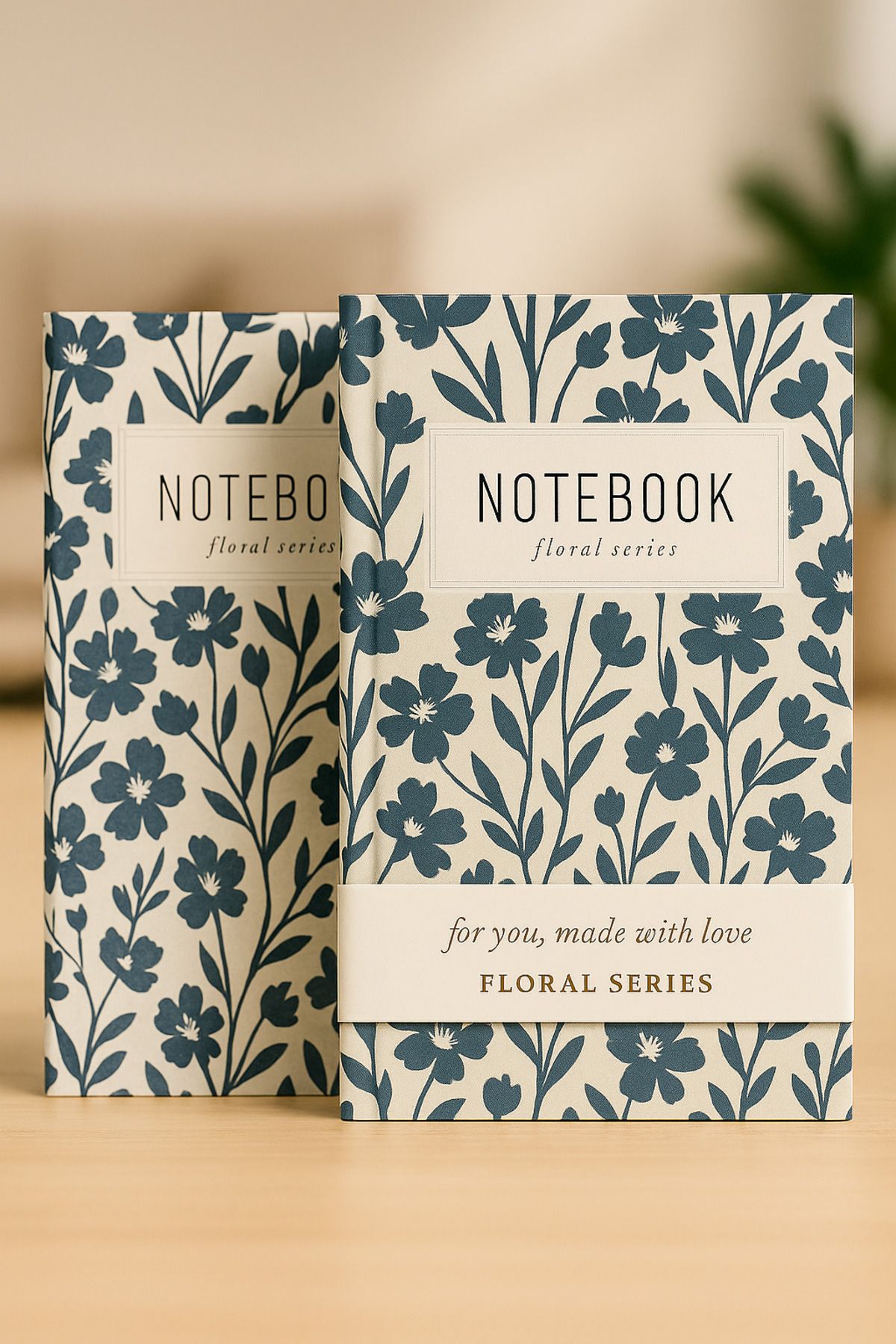 YLDZ Lacivert Vakti – Floral Defter Serisi