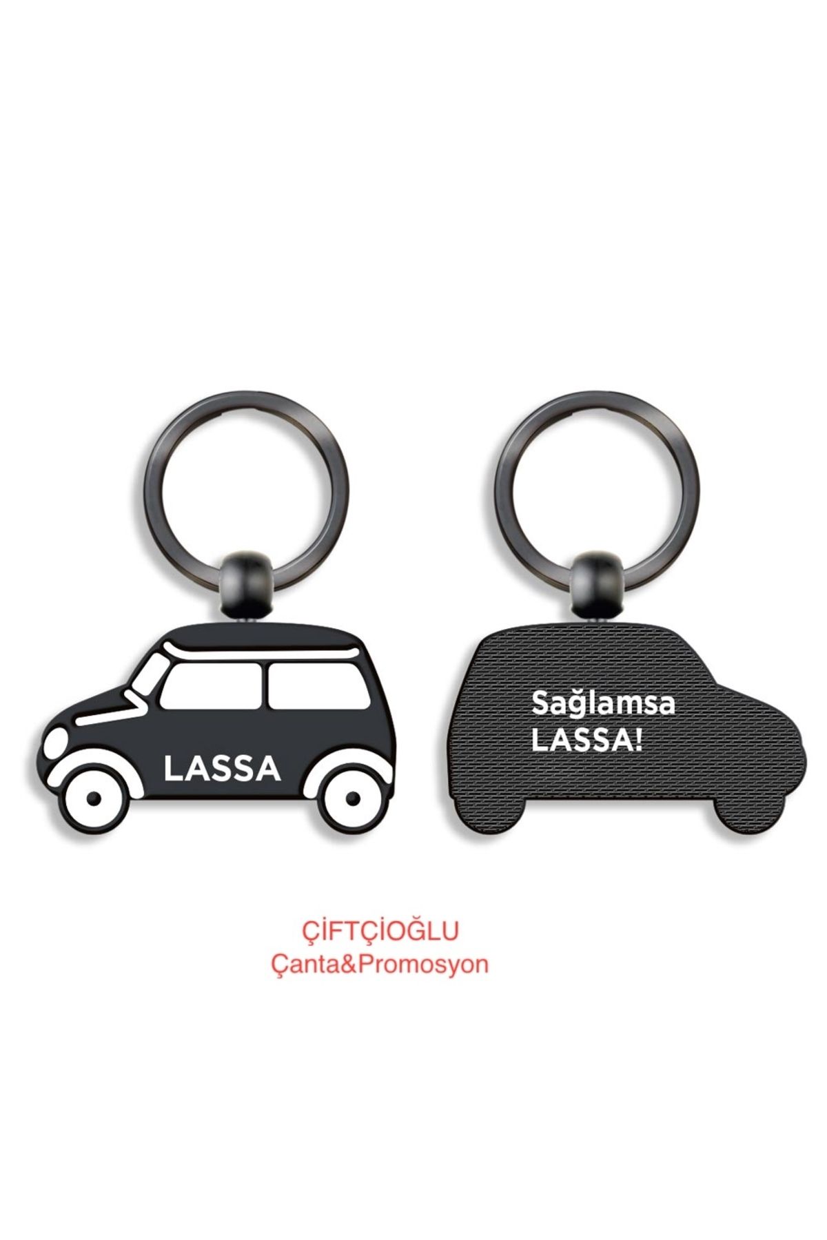 çiftçioğlu Kişiye Özel Lazer İsim-Logo Baskılı Metal Anahtarlık