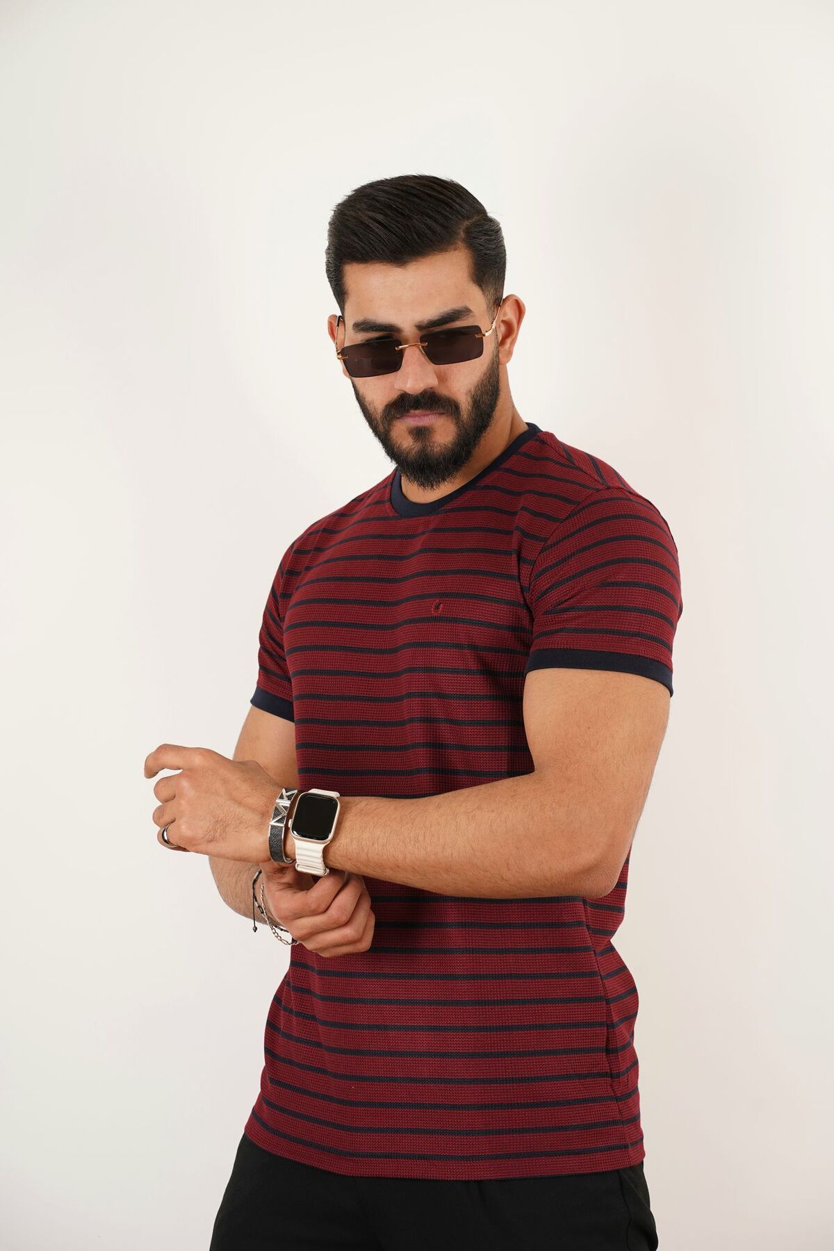 Vesbul ÇİZGİLİ BASİC YUVARLAK YAKA TSHİRT 2107