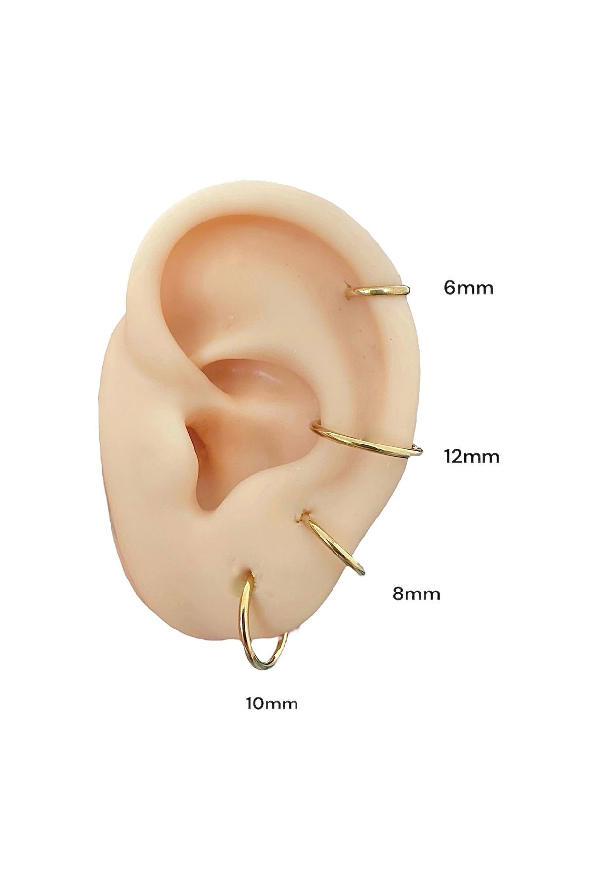 My Bellas Jewels Cerrahi Çelik Halka Piercing, Tragus, Helix, Lobe (1 Adet)