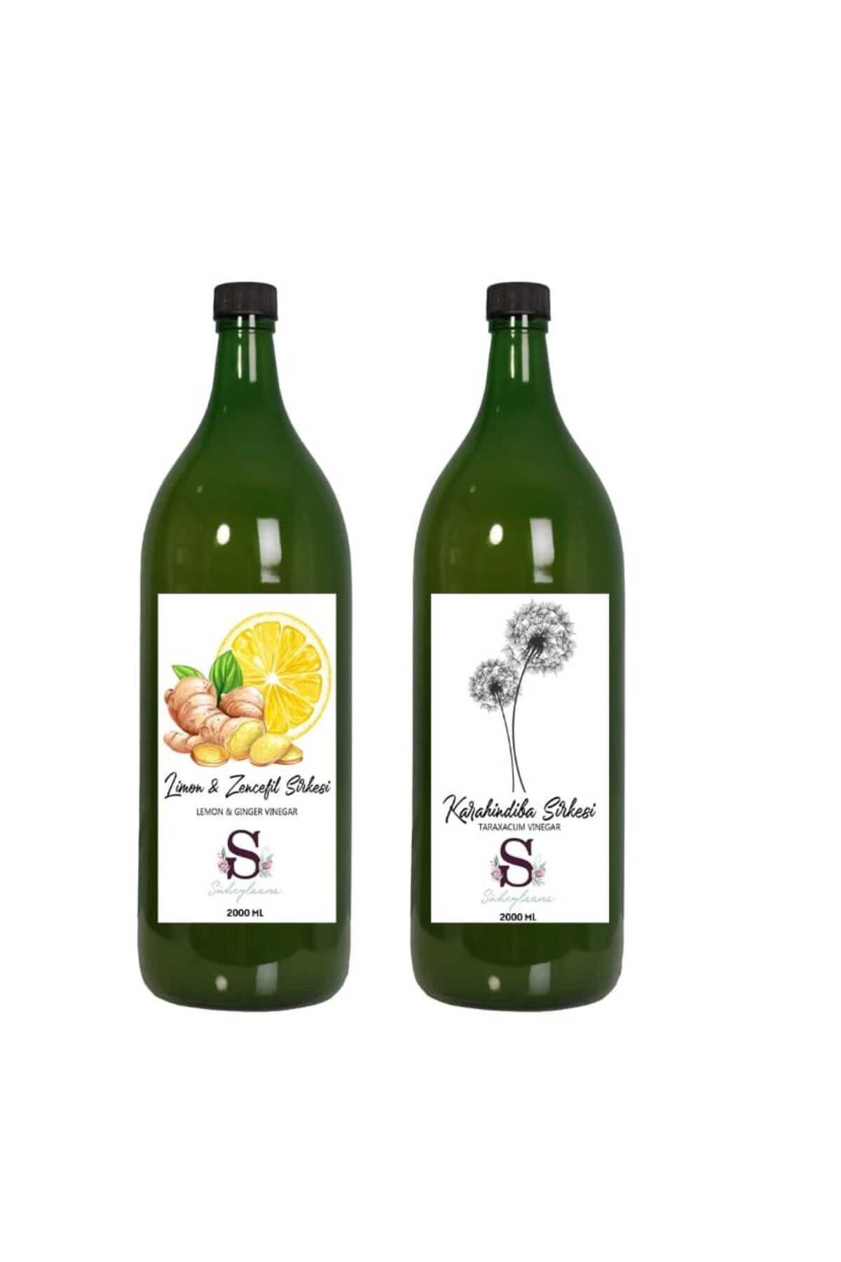 Süheylaana Doğal Limon & Zencefil Sirkesi 2000 Ml - Doğal Karahindiba Sirkesi 2000 Ml