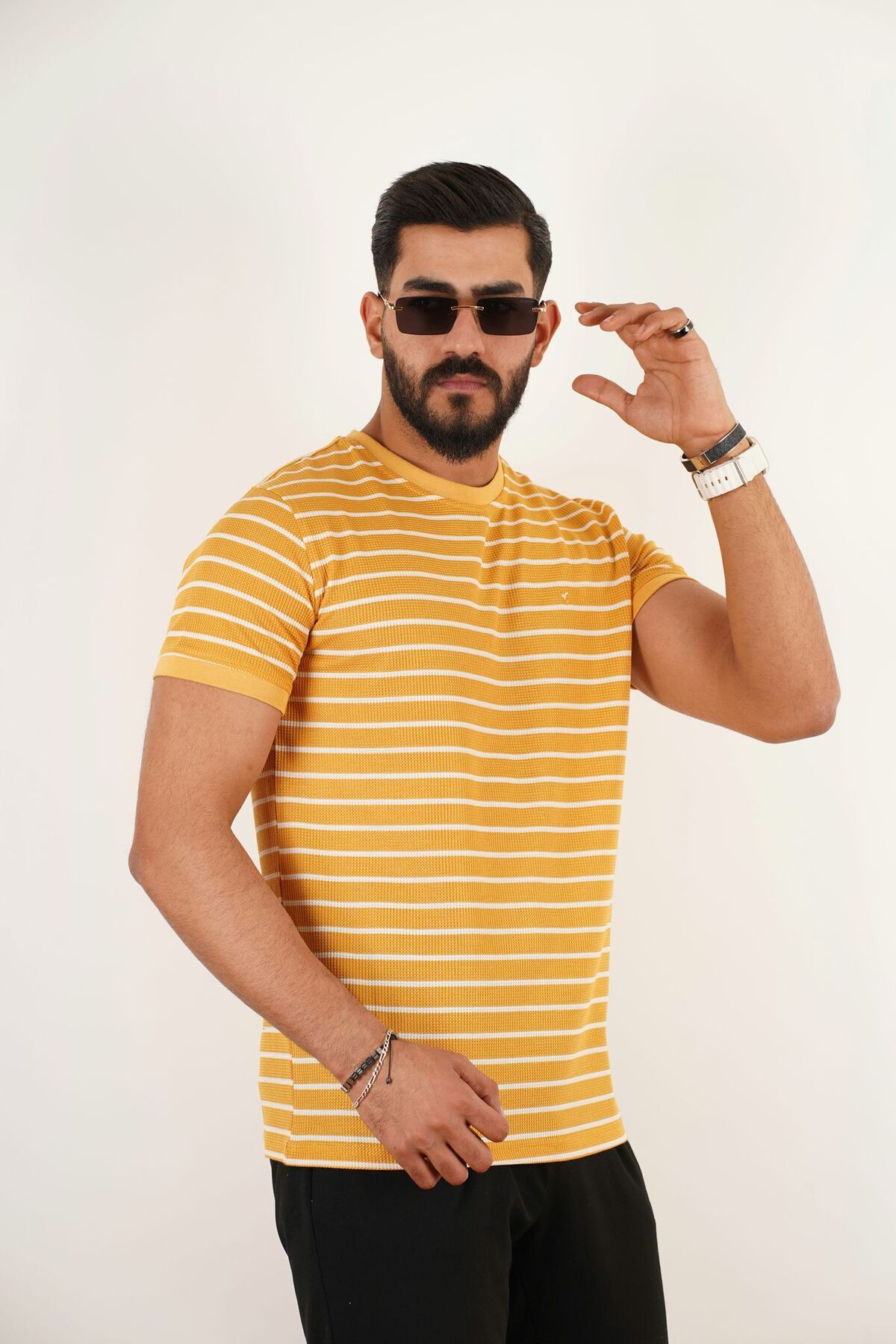 Vesbul ÇİZGİLİ BASİC YUVARLAK YAKA TSHİRT 2107