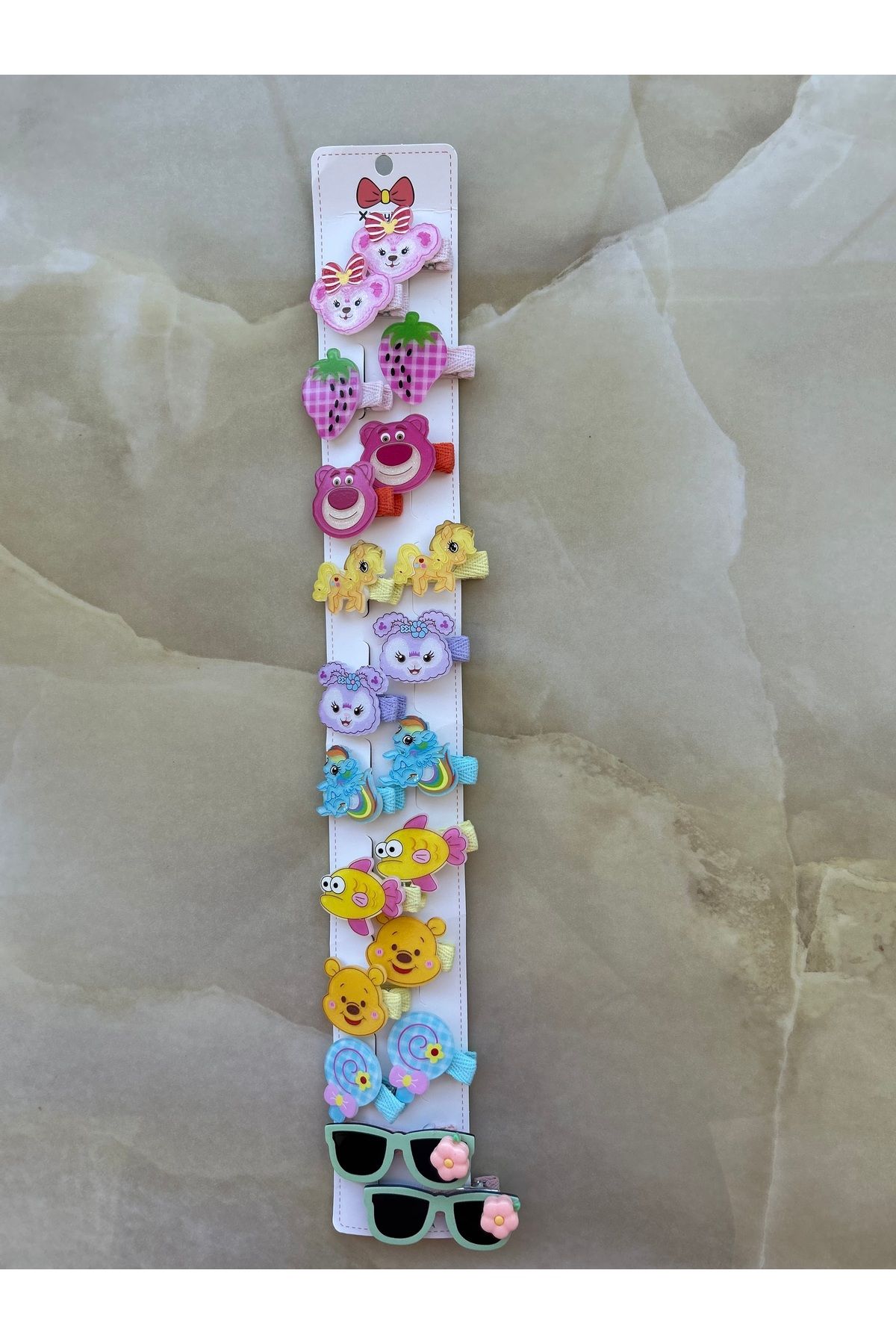 UMA Kids Sevimli figürlü kız çocuk mandal toka 20’li