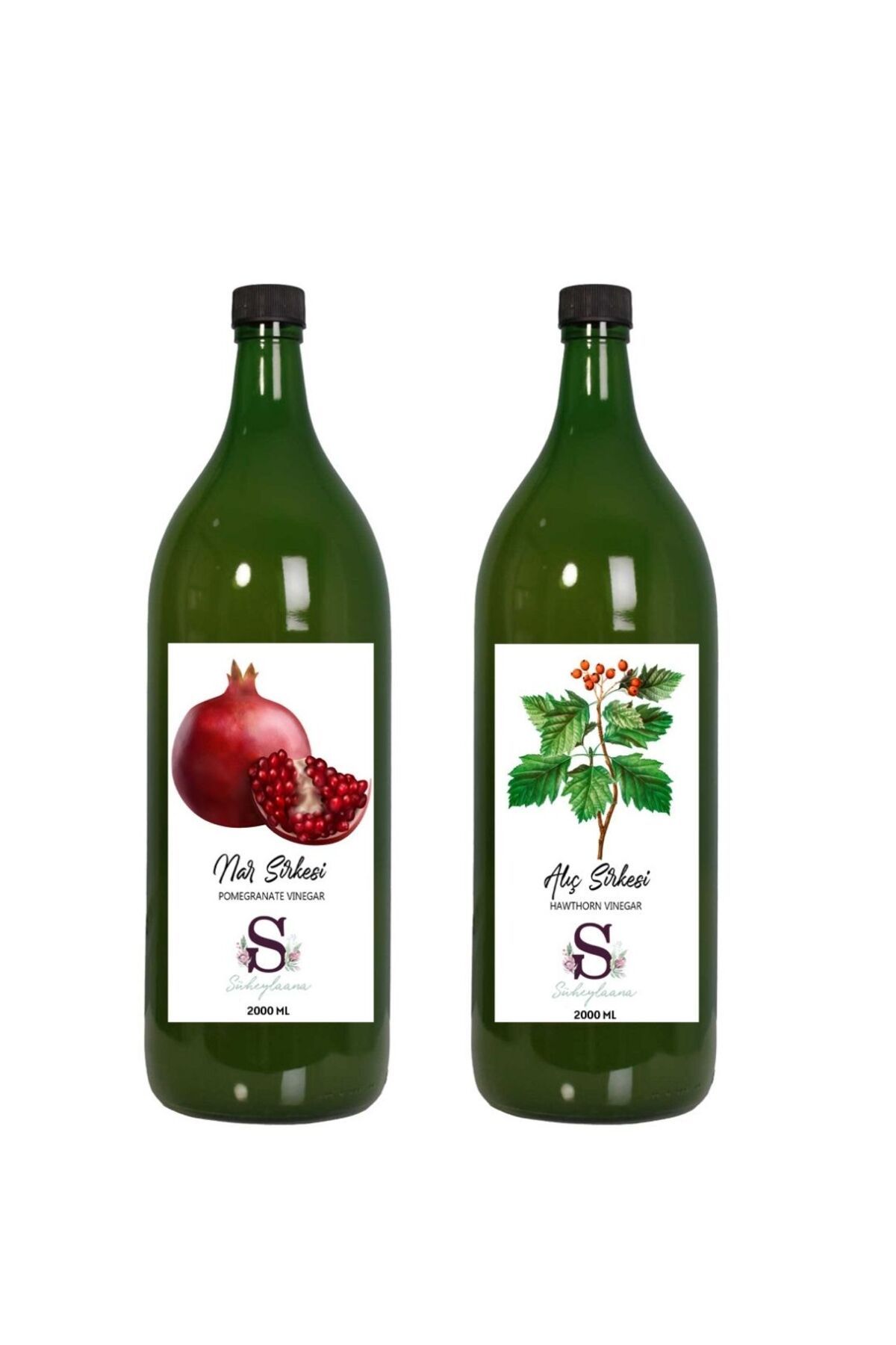 Süheylaana Doğal Nar Sirkesi 2000 Ml - Doğal Alıç Sirkesi 2000 Ml