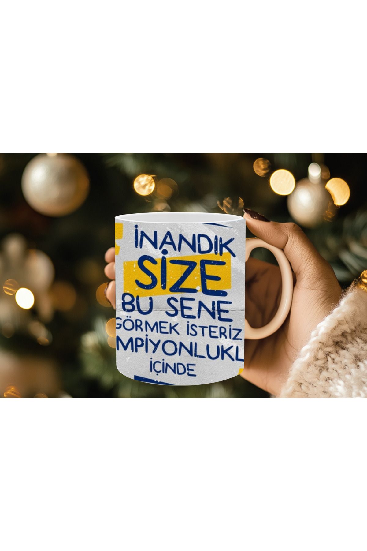Evion Taraftar Temalı Porselen Kupa Sarı-Kırmızı / Siyah-Beyaz / Sarı-Lacivert Renkli Taraftar Kupalar